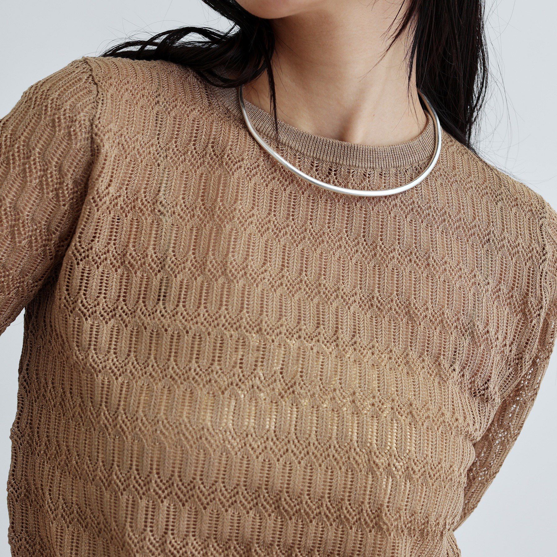 GALLEST「ハーフスリーブシアーニット」|ニット・セーター|