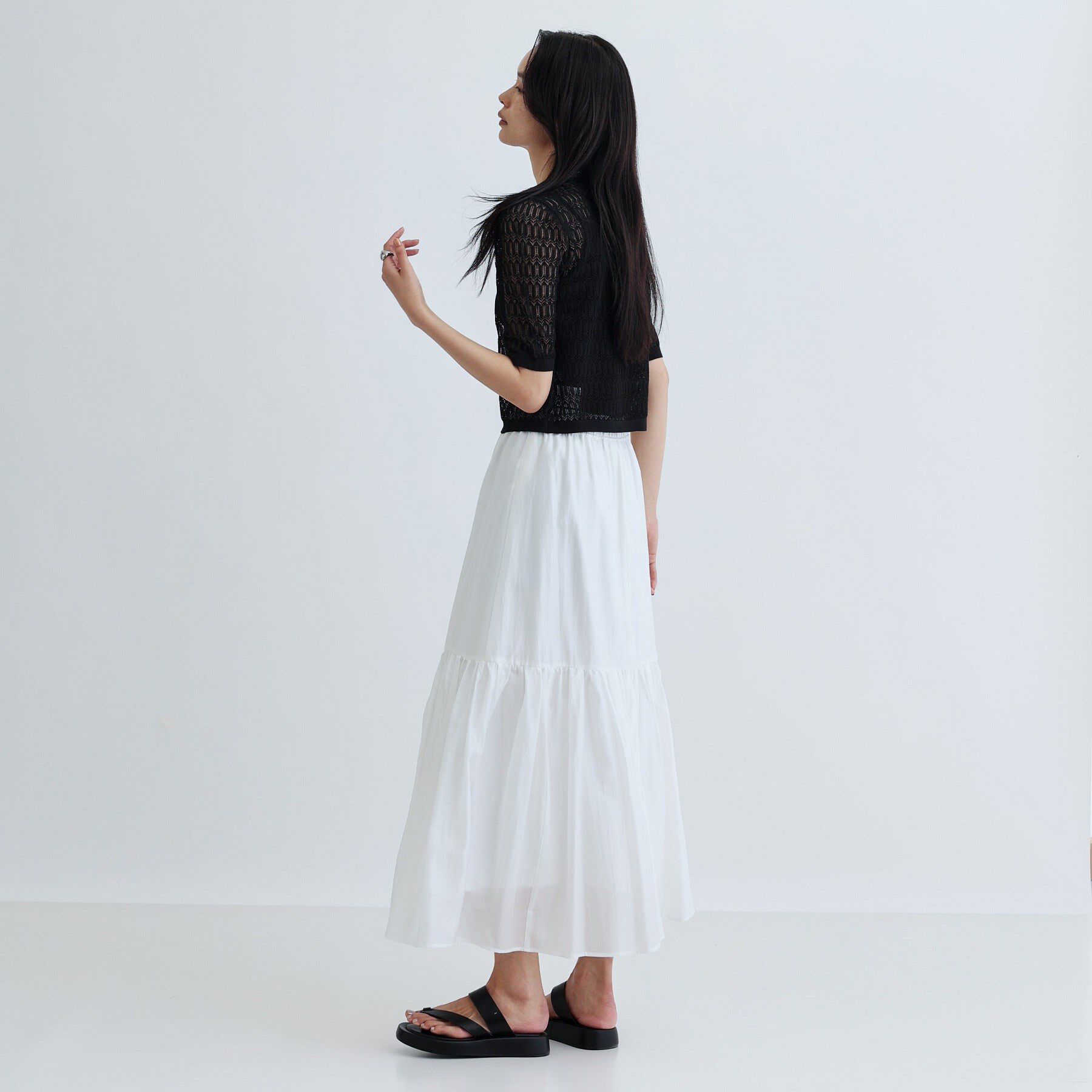 GALLEST「ハーフスリーブシアーニット」|ニット・セーター|