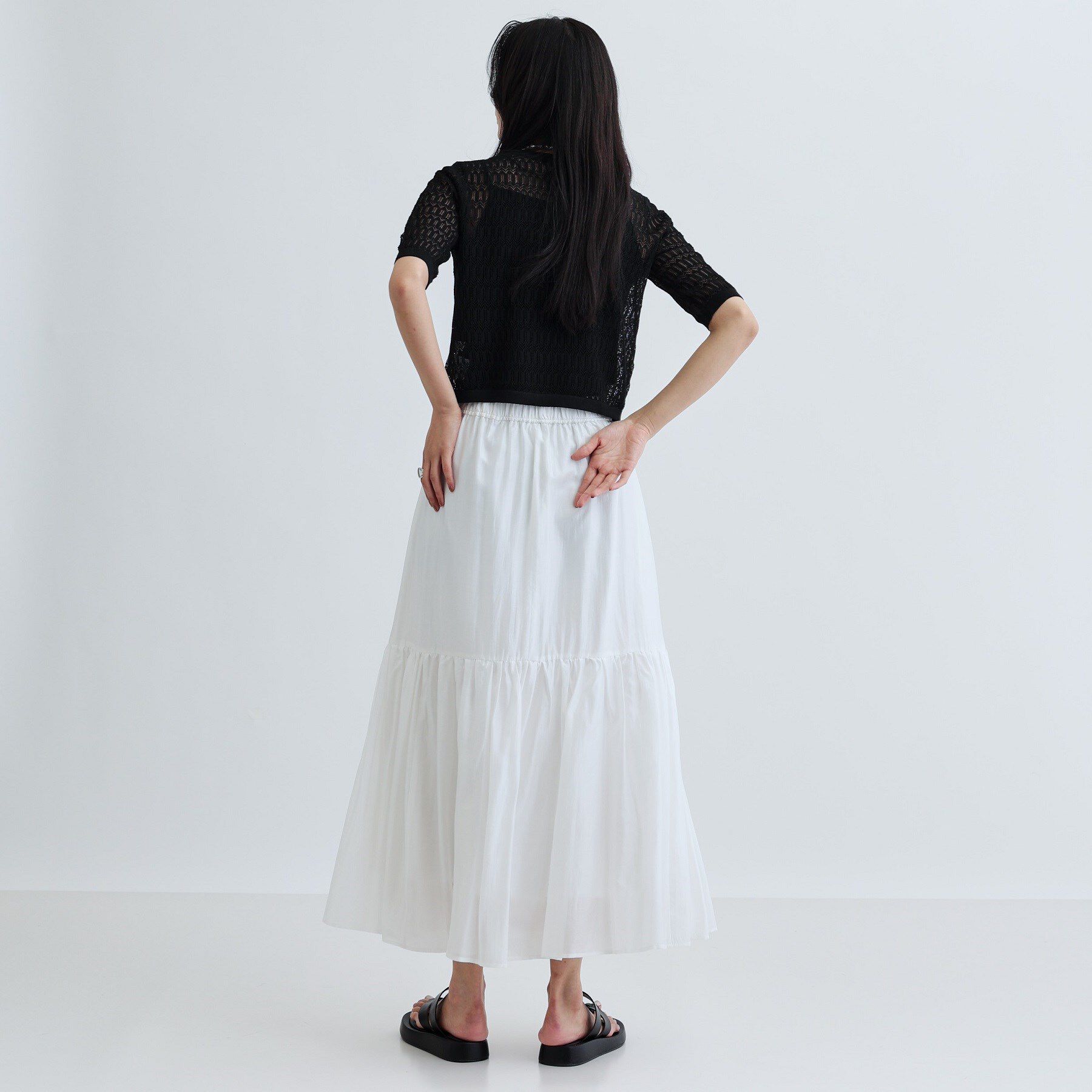 GALLEST「ハーフスリーブシアーニット」|ニット・セーター|