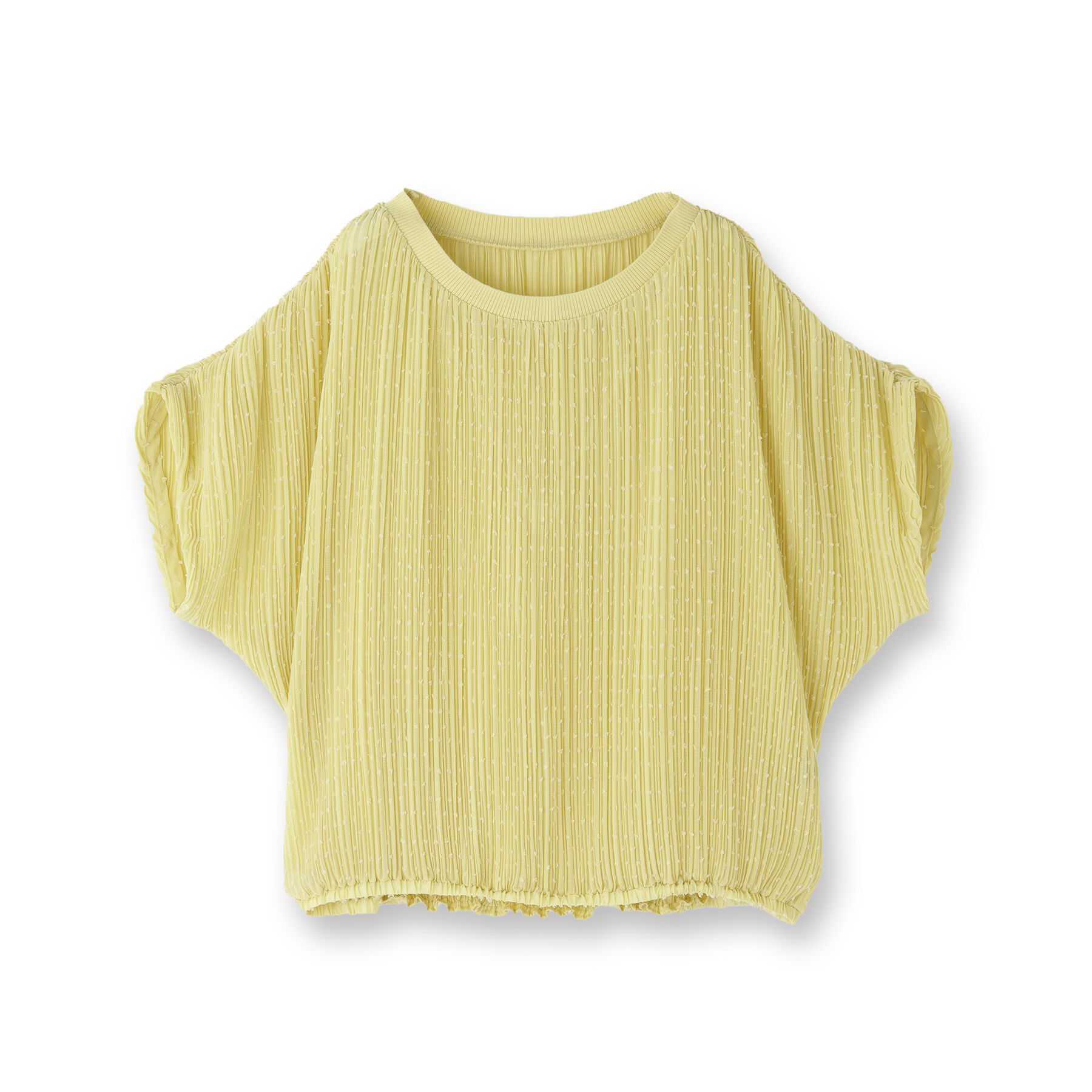 INDIVI「【洗える／ドット柄／凹凸素材】プリーツデザインブラウス」|シャツ・ブラウス|