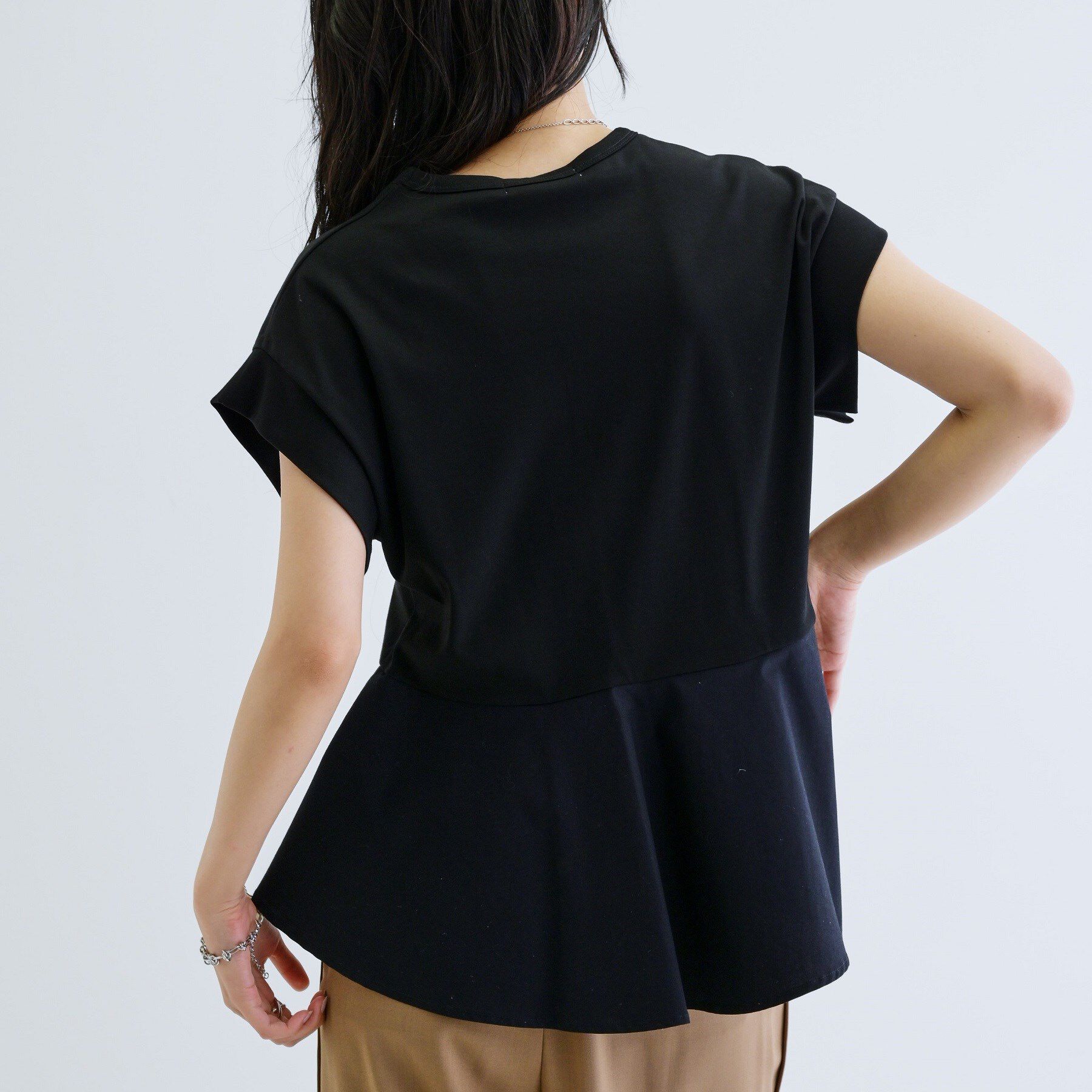 GALLEST「ペプラムスムースカットソー」|Tシャツ・カットソー|