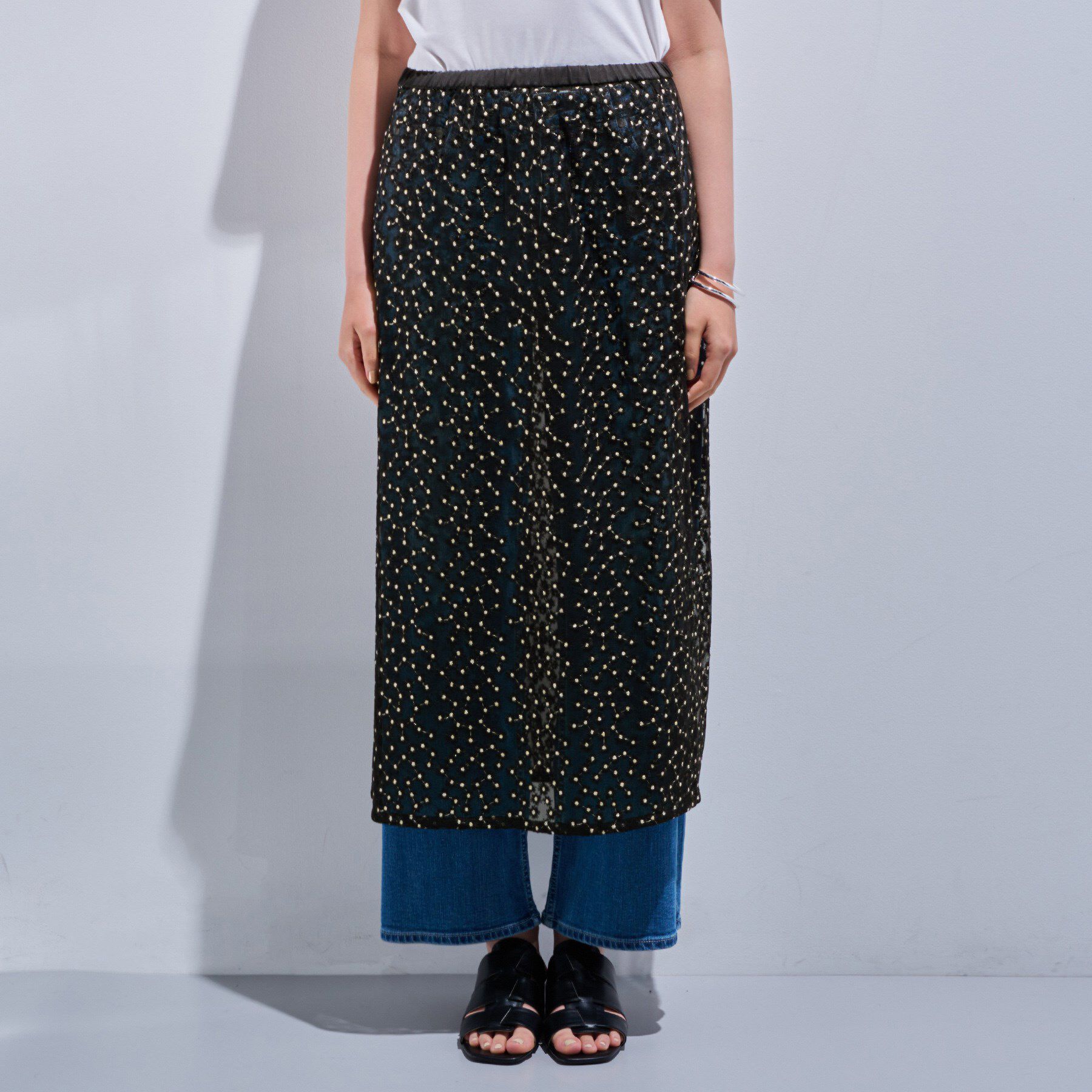 INDIVI「【トレンド感◎】レイヤード レーススカート」|スカート|