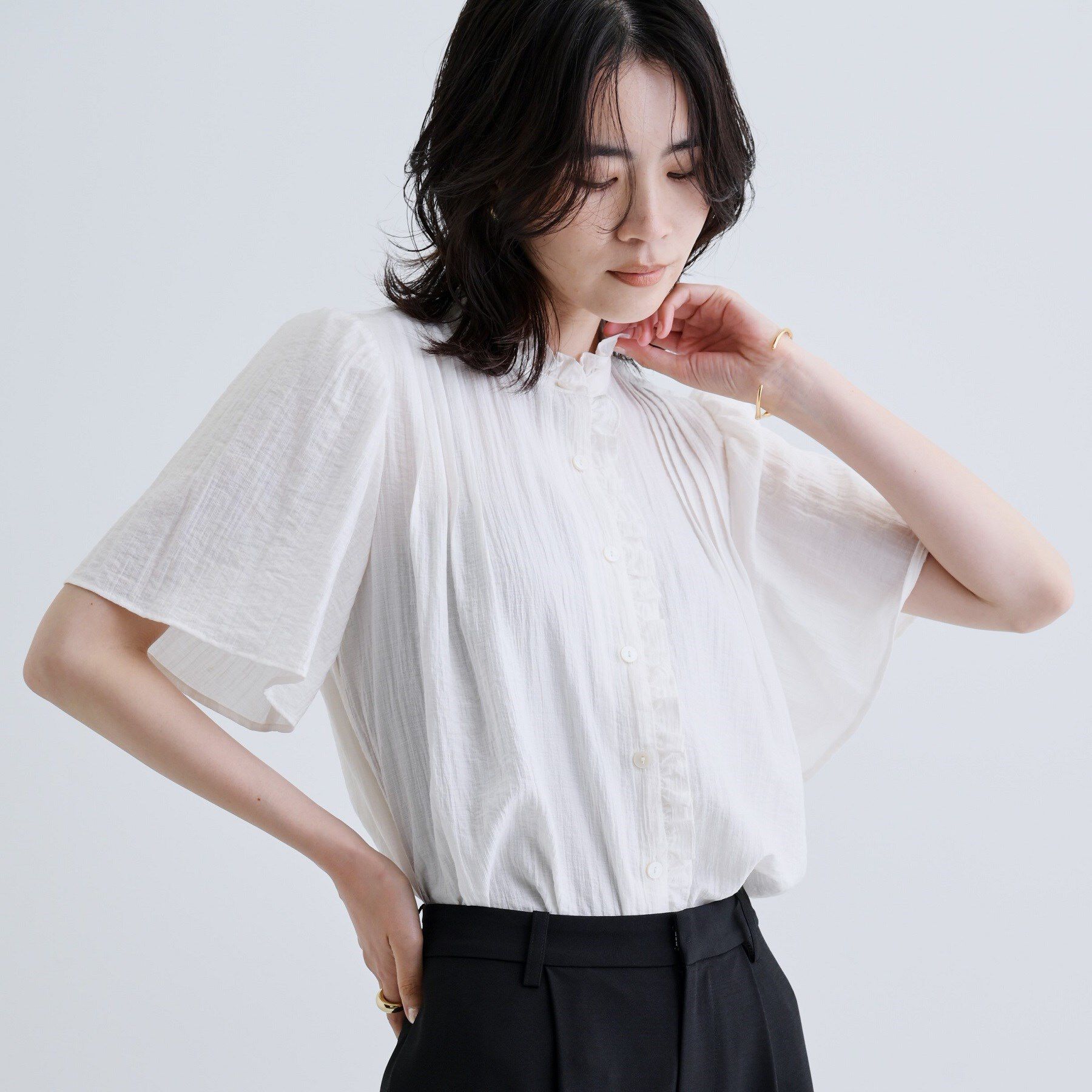 GALLEST「フレアスリーブブラウス」|シャツ・ブラウス|