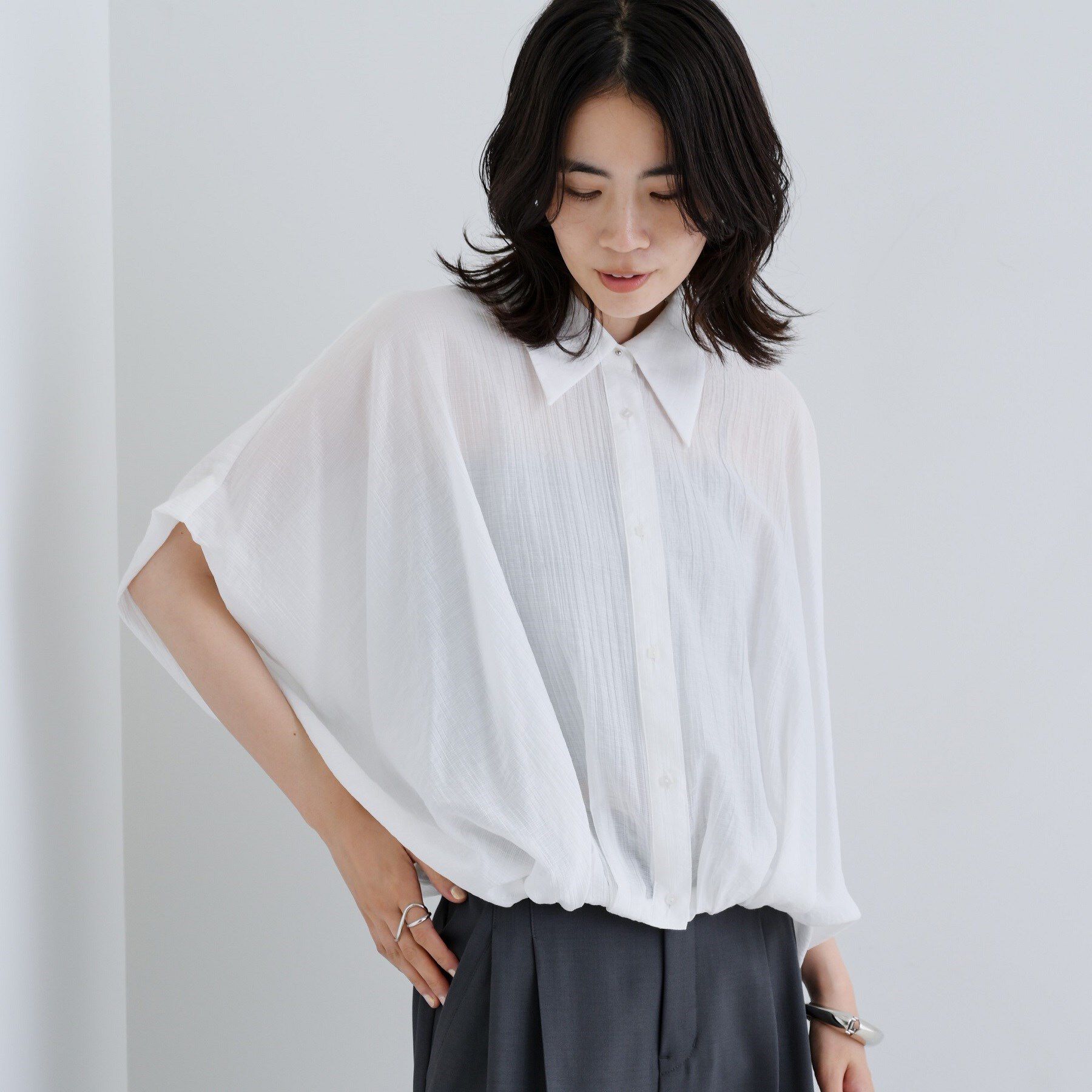 GALLEST「バルーンフォルムブラウス」|シャツ・ブラウス|
