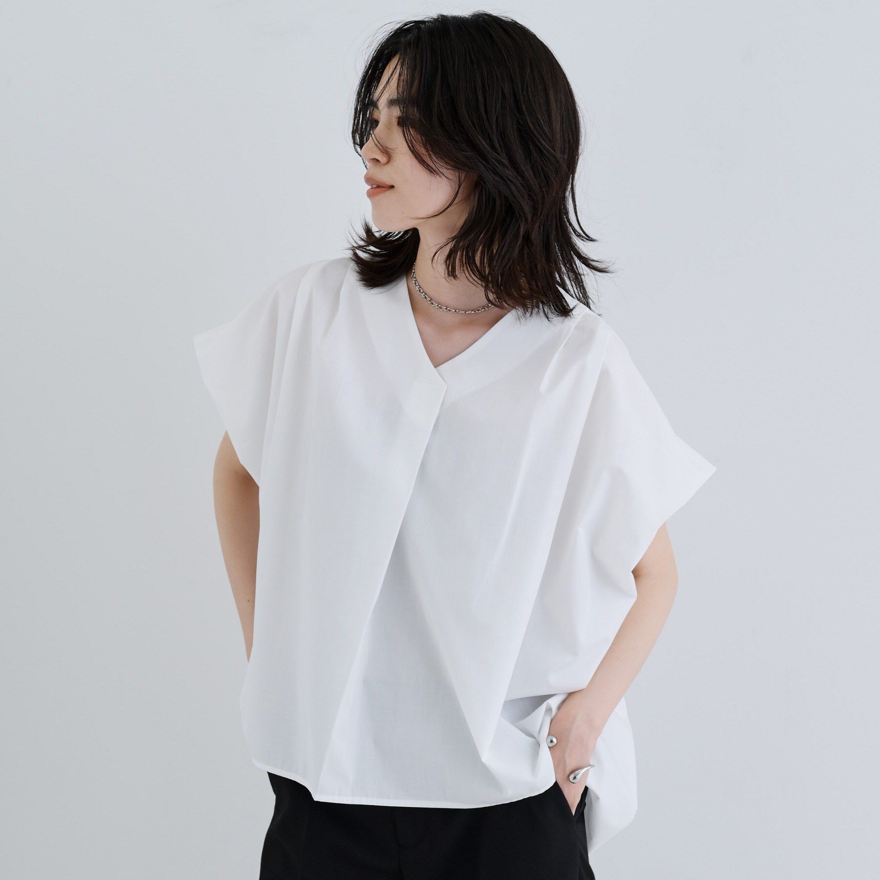 GALLEST「スリーブレスタックブラウス」|シャツ・ブラウス|