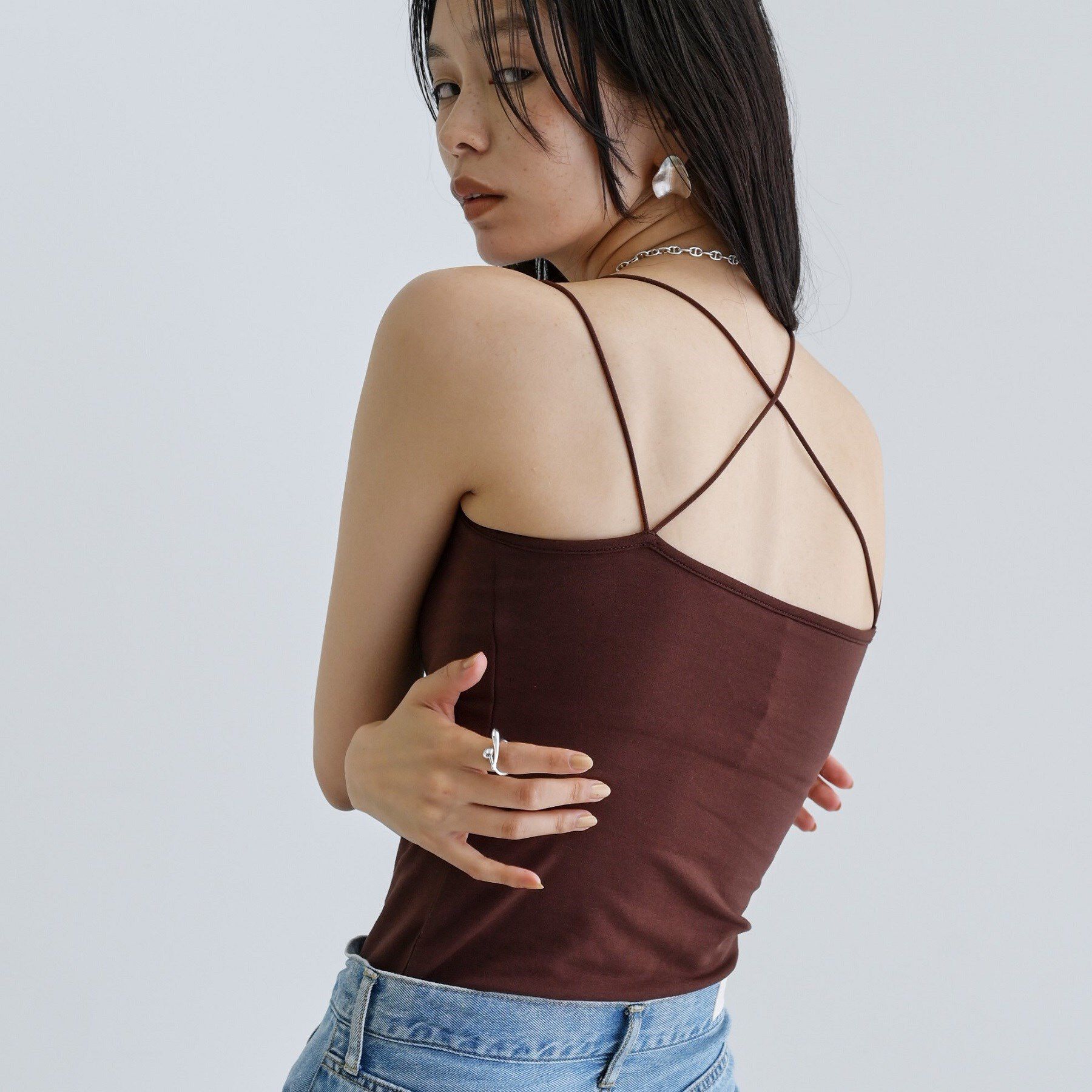 GALLEST「【一部店舗限定】カップ付きバッククロスキャミソール」|キャミソール|