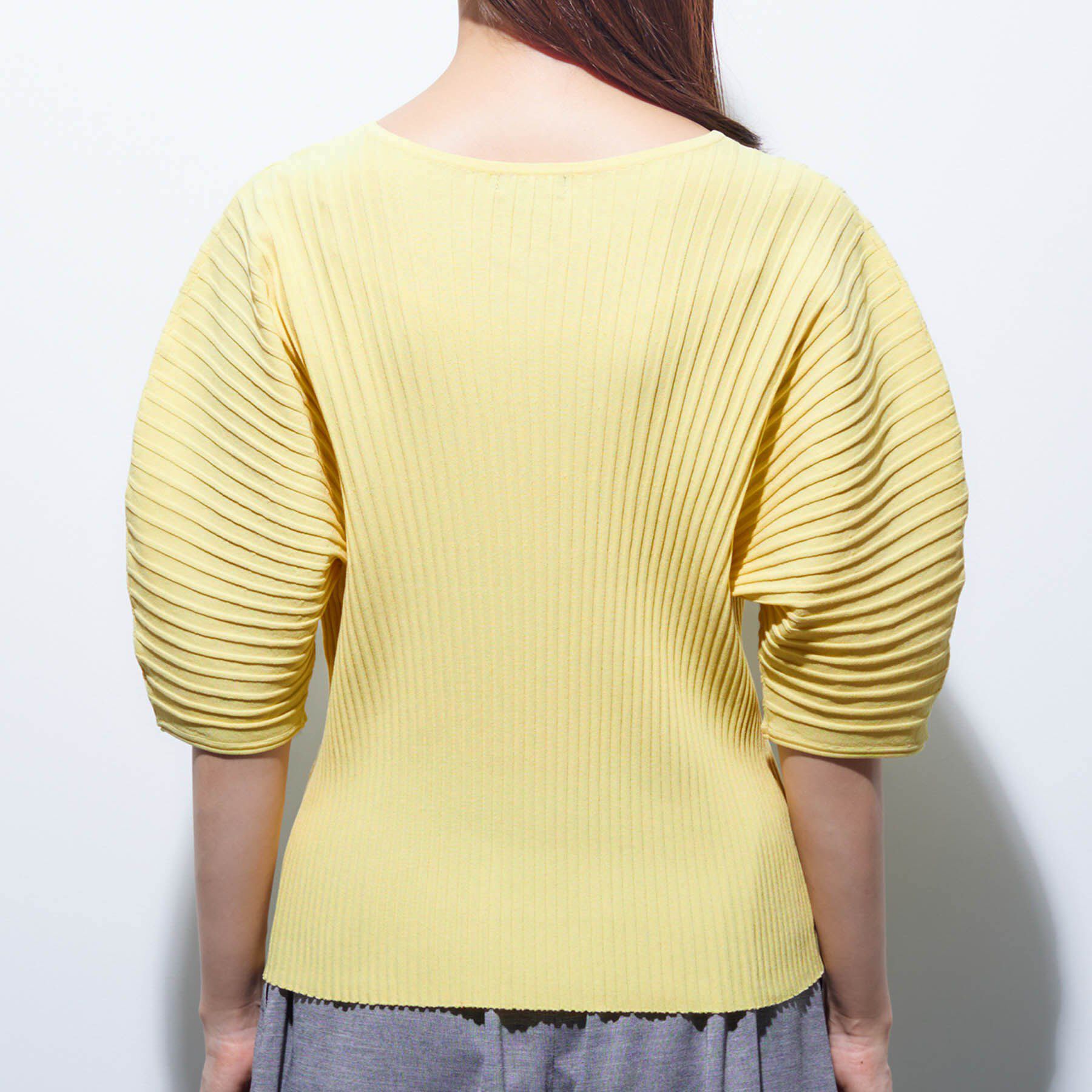 INDIVI「【二の腕カバー／スタイルアップ】ドライタッチストレッチニット」|Tシャツ・カットソー|