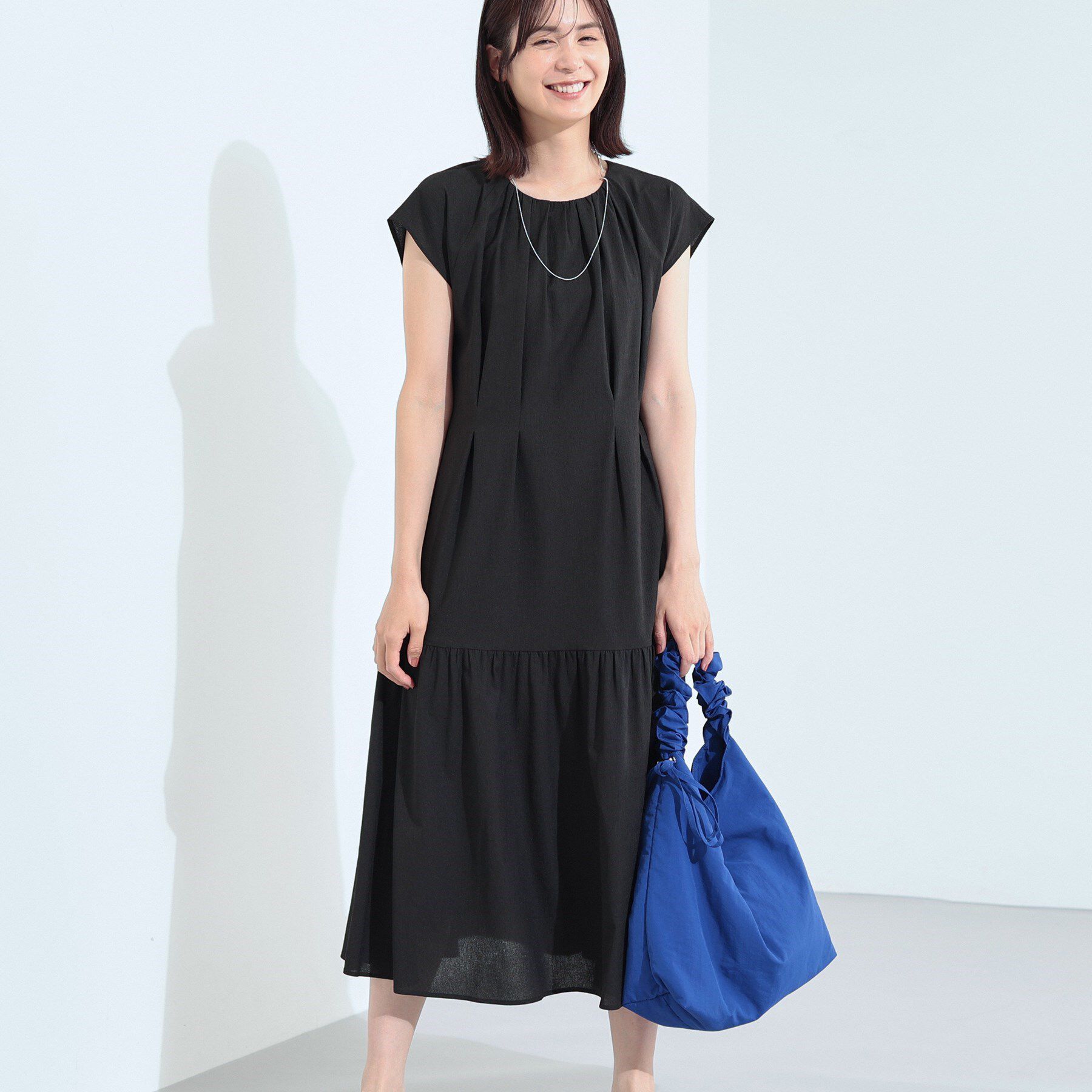 INDIVI「【1枚でコーデ完成！】タックワンピース」|ワンピース|