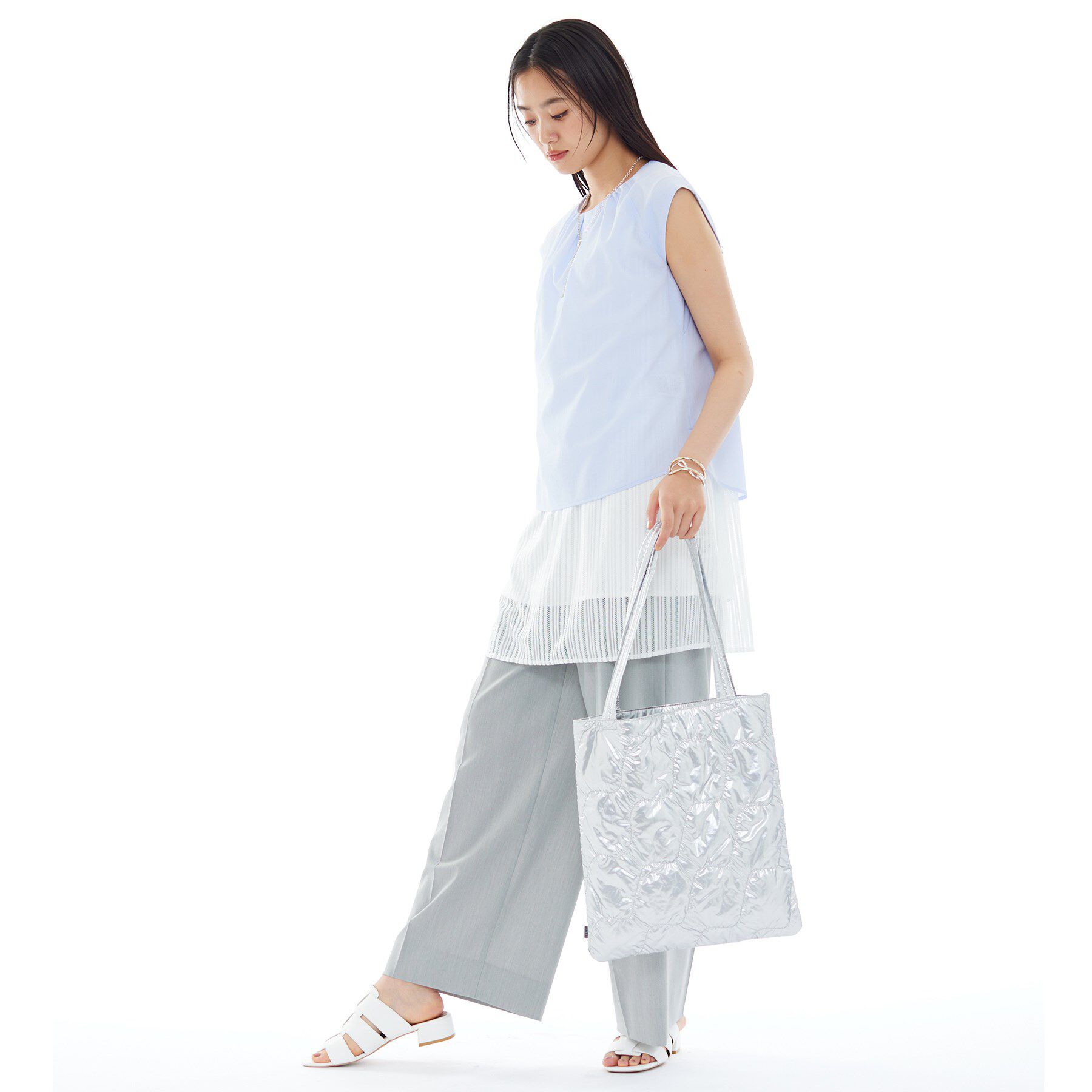 INDIVI「【A4サイズ対応】シャイニーキルトトート」|トートバッグ|