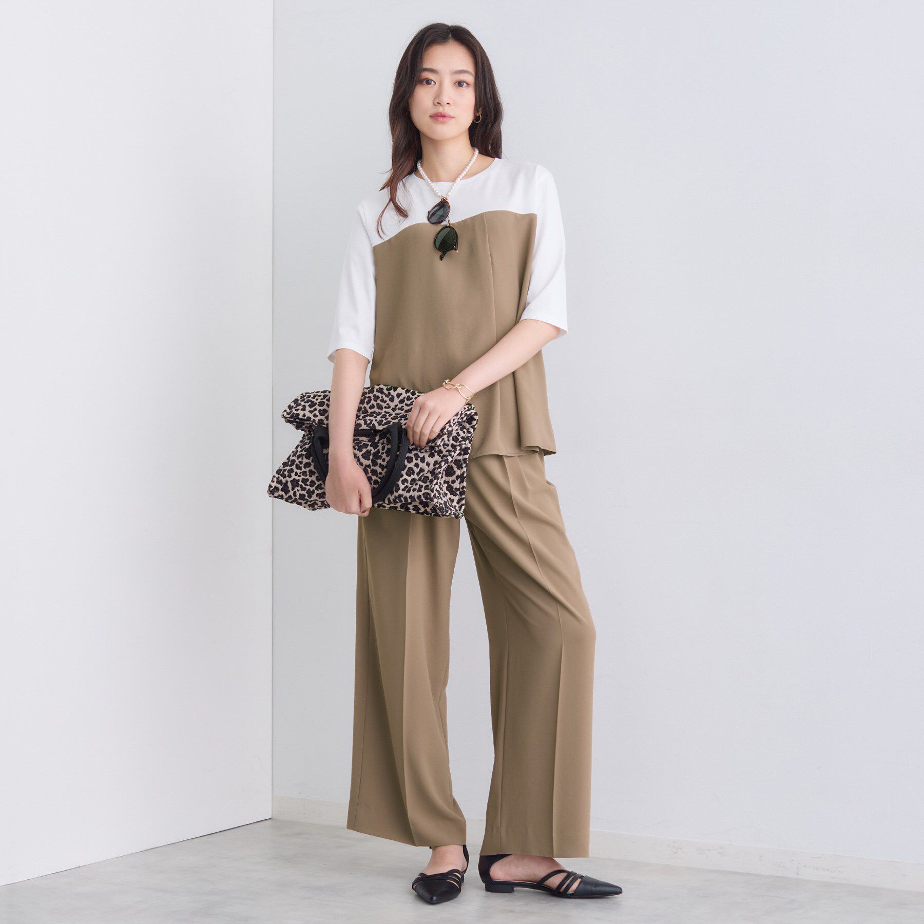 INDIVI「【セットアップ可能】ビスチェレイヤード風トップス」|Tシャツ・カットソー|