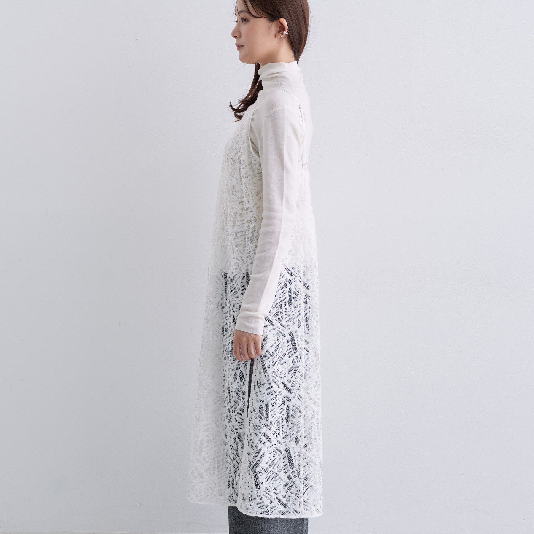 INDIVI「【レイヤード◎】レースキャミドレス」|ワンピース|