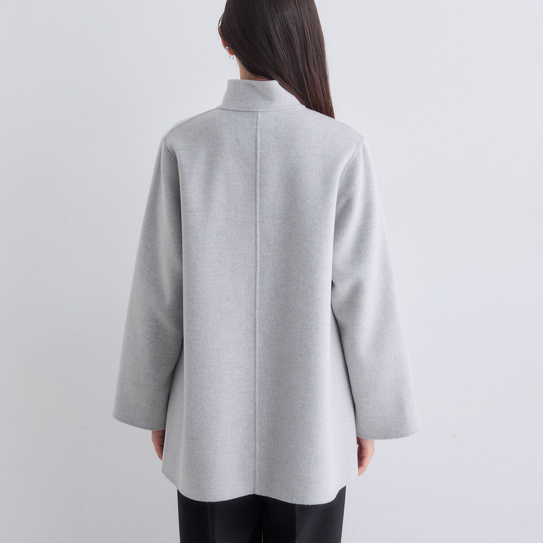 INDIVI「【配色デザイン／ミドル丈】ウールリバー テントラインコート」|その他|