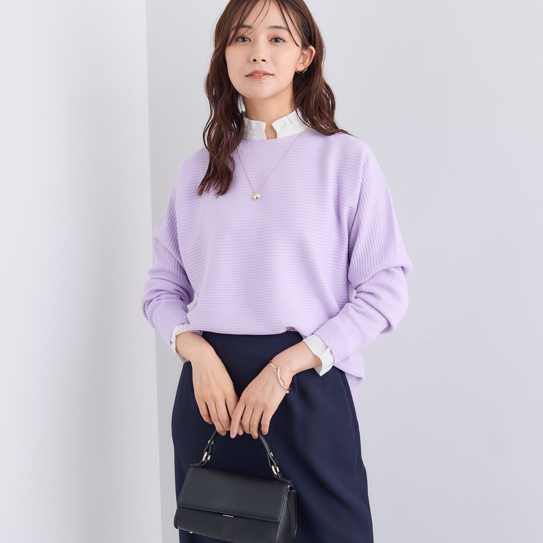 INDIVI「【洗える／体型カバー】美シルエットニット」|ニット・セーター|