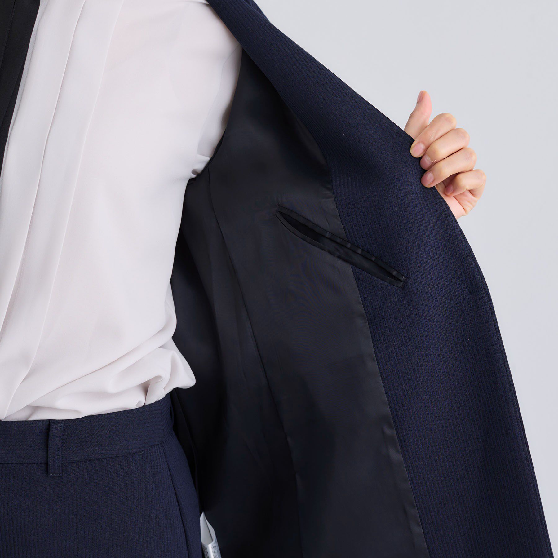 INDIVI「【日本製／通勤スーツ】プレシャスドビー ノーカラージャケット」|スーツ|
