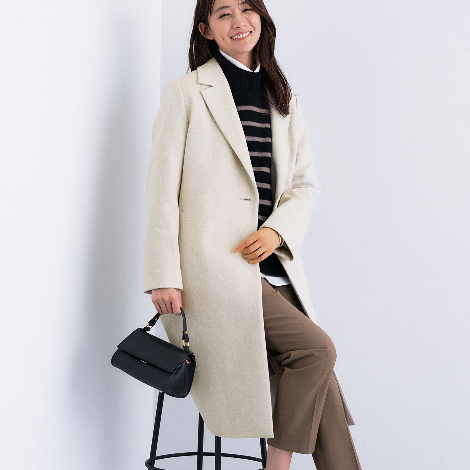 INDIVI「【名品コート／日本製】ウール100％チェスターコート」|チェスターコート|