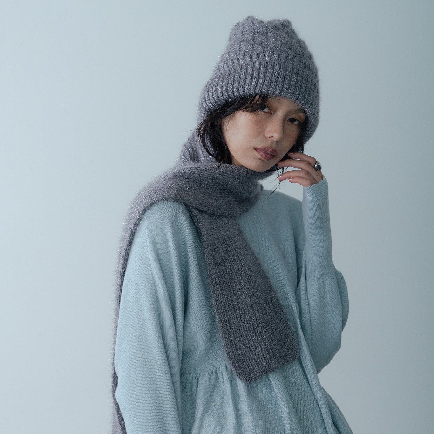 GALLEST「マフラーニットキャップ」|ストール|