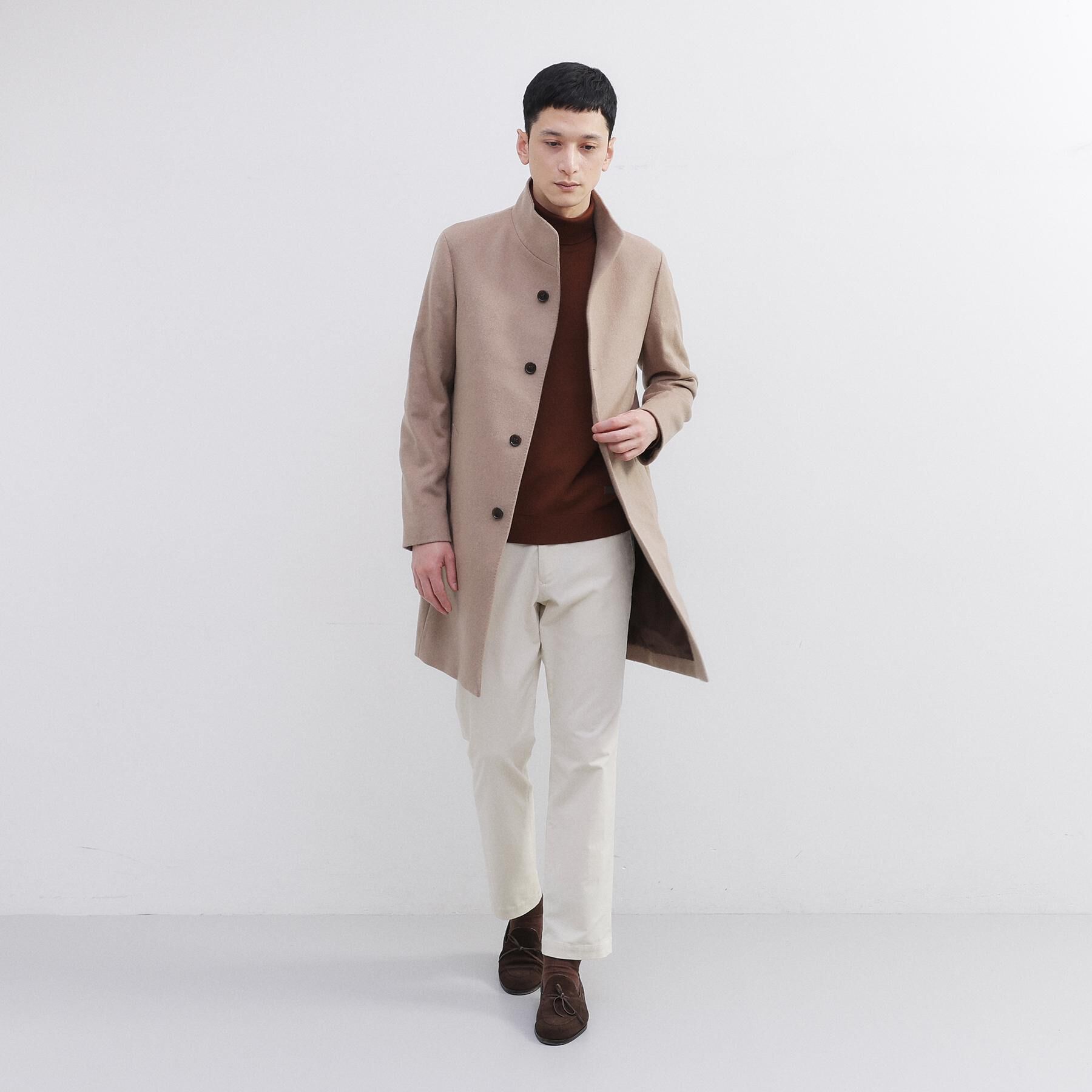 TAKEO KIKUCHI「【ウールカシミヤブレンド】ビーバー調 スタンドカラー コート」|その他|