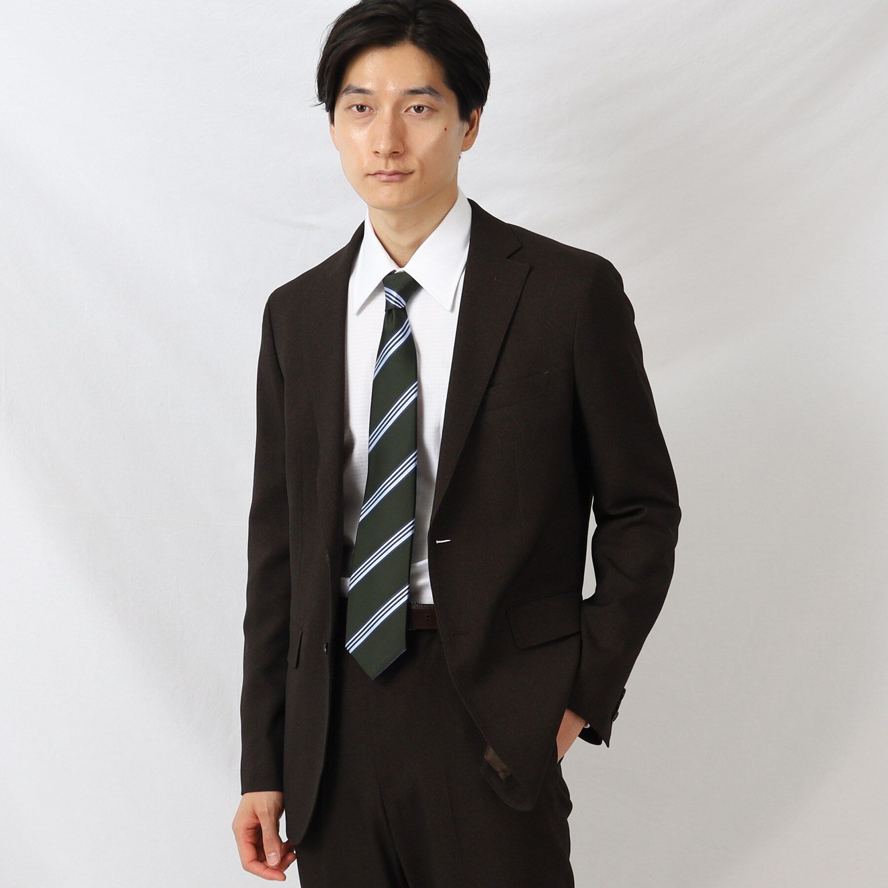 TAKEO KIKUCHI「【ONOFF/セットアップ対応】メランジ シャークスキン ストレッチジャケット」|テーラードジャケット|