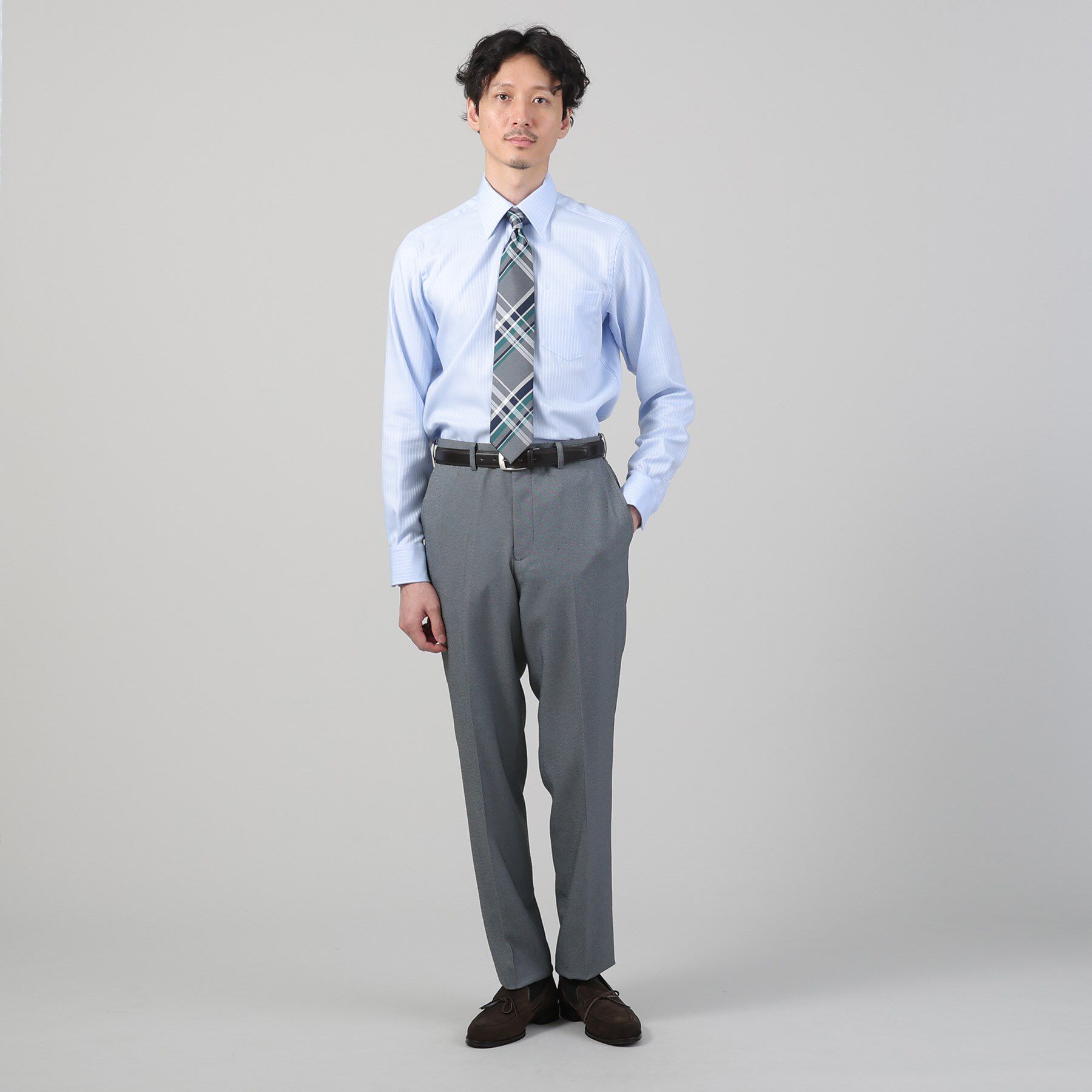 TAKEO KIKUCHI「【ON/OFF対応】メランジ シャークスキン ストレッチ パンツ / セットアップ」|その他|