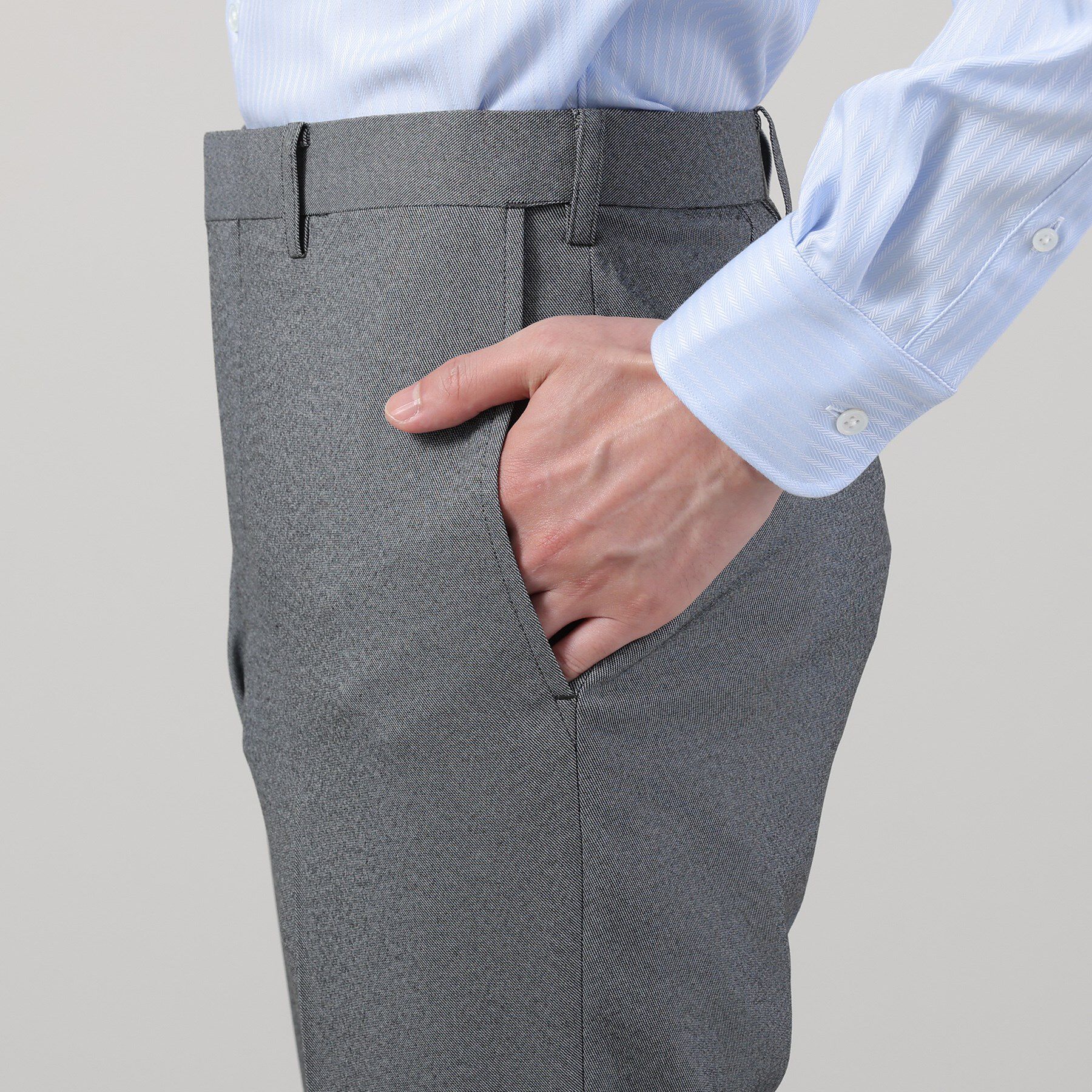 TAKEO KIKUCHI「【ON/OFF対応】メランジ シャークスキン ストレッチ パンツ / セットアップ」|その他|