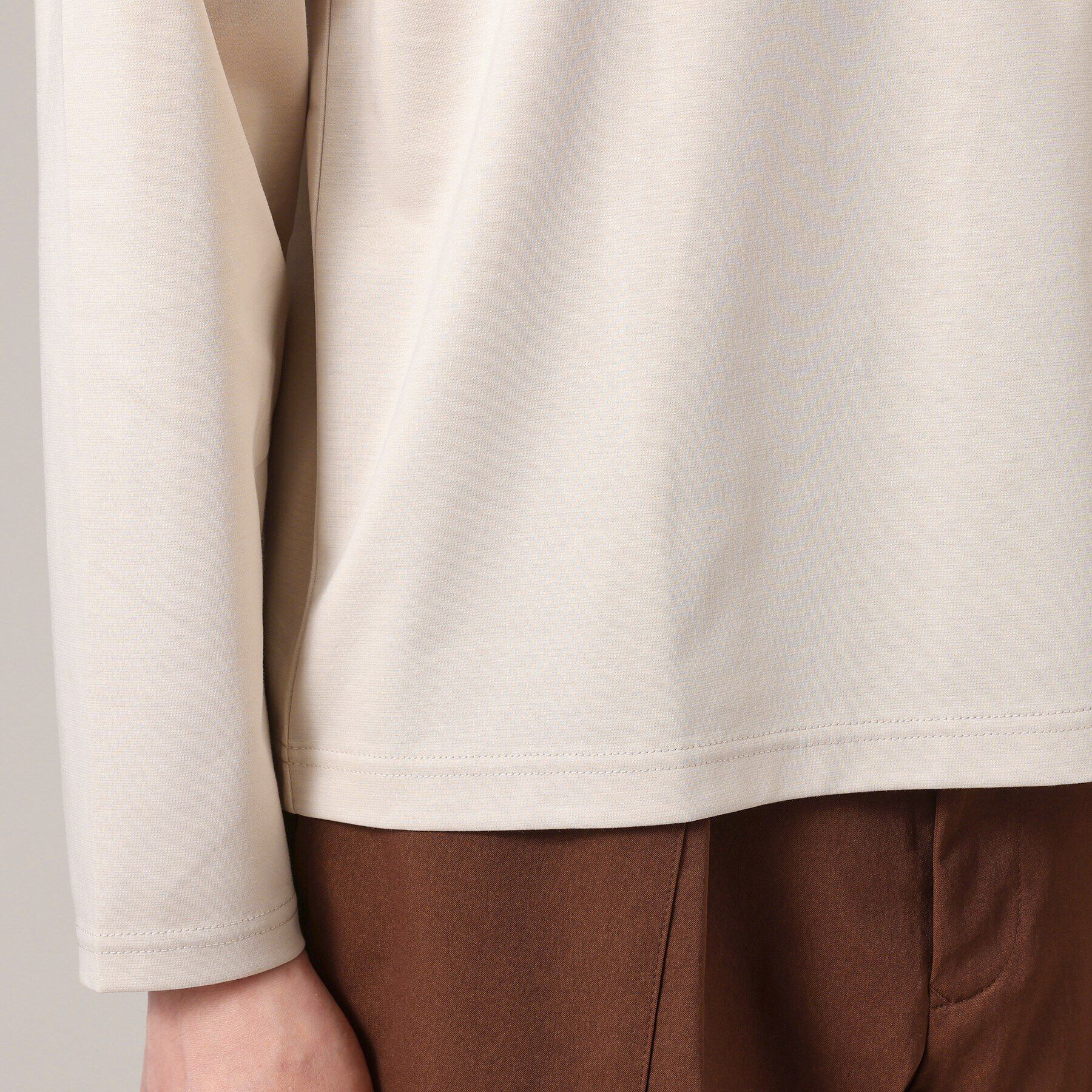 TAKEO KIKUCHI「カリグラフィーロゴ長袖ポンチTシャツ」|Tシャツ・カットソー|