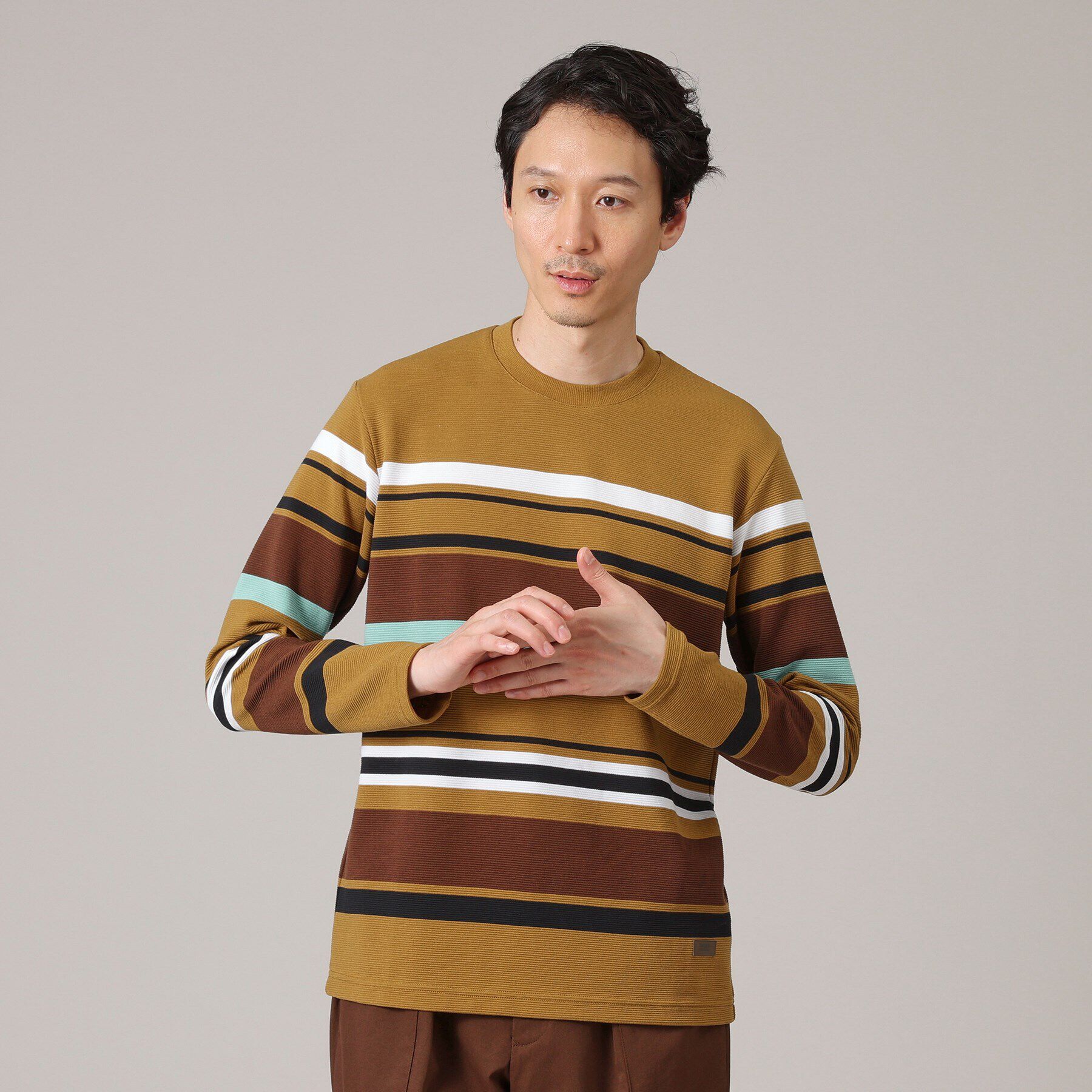 TAKEO KIKUCHI「リップルパネルボーダーカットソー」|Tシャツ・カットソー|