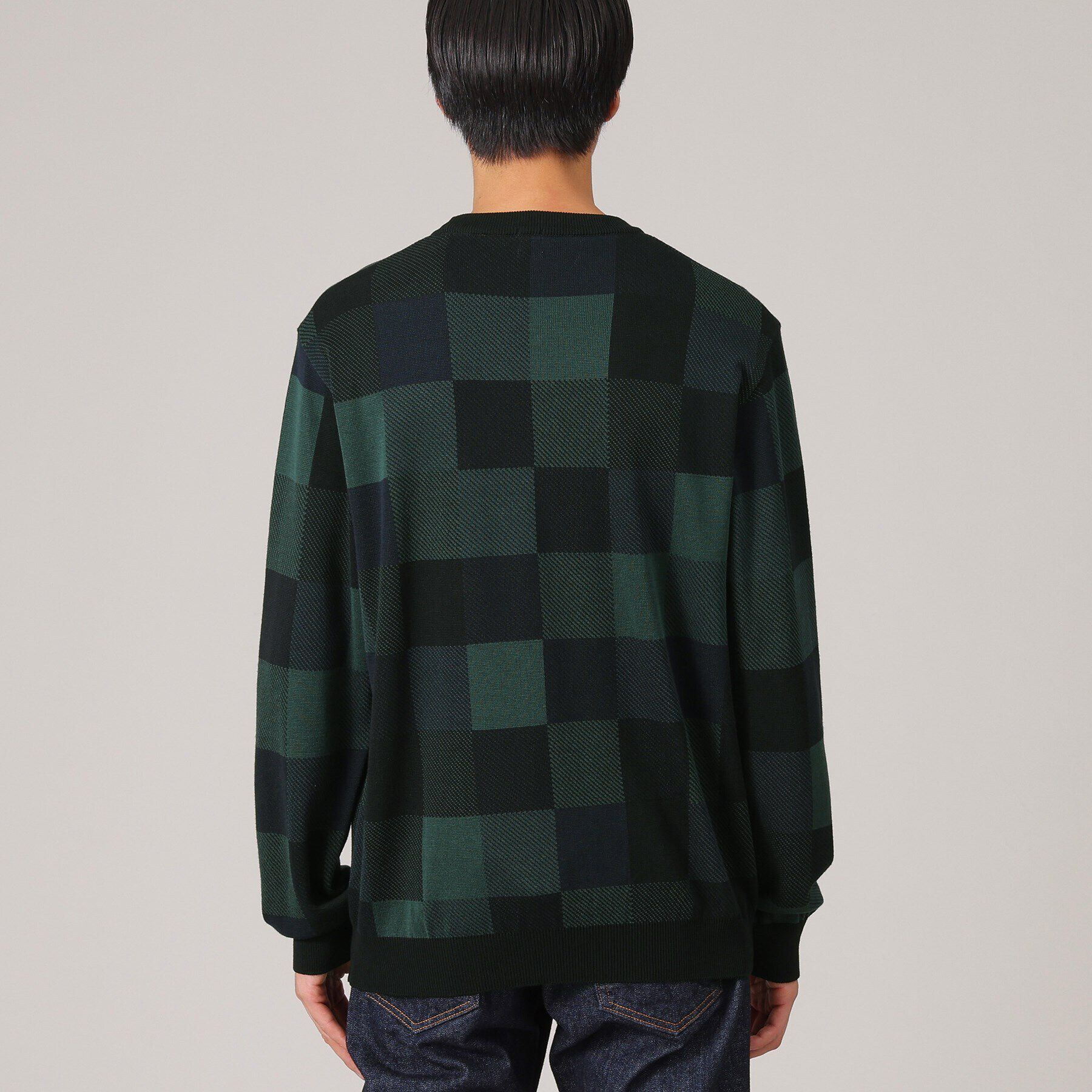 TAKEO KIKUCHI「チェック柄 プルオーバー ニット」|ニット・セーター|