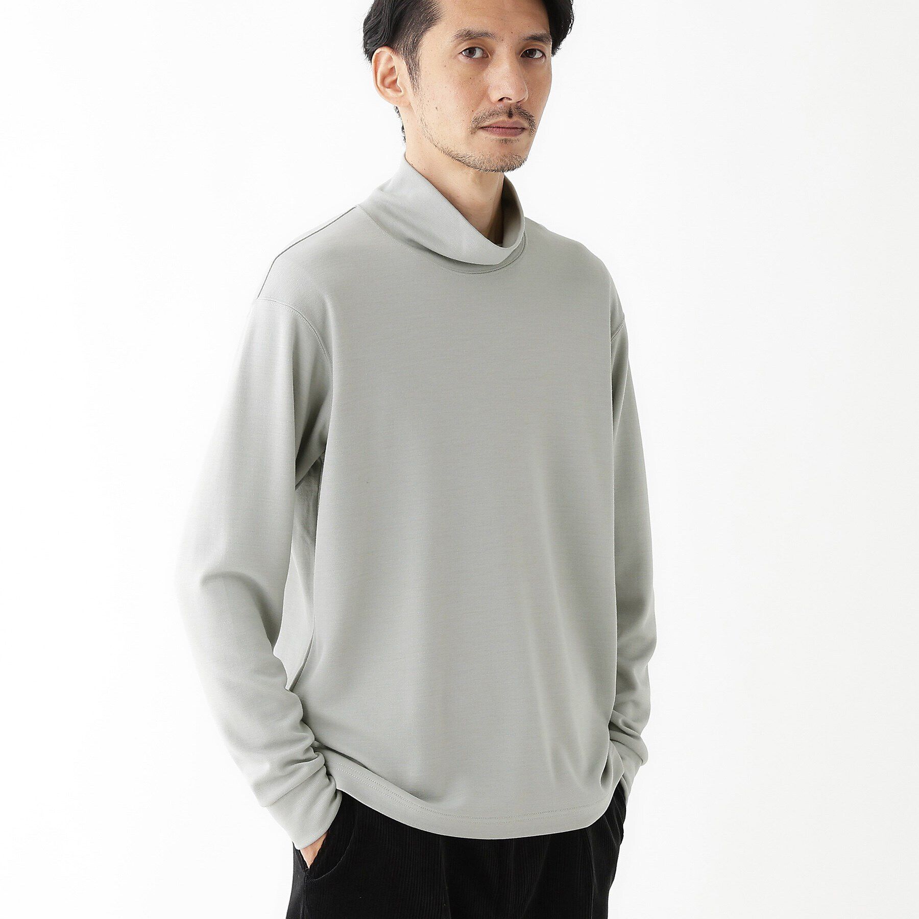 TAKEO KIKUCHI「【THE FLAGSHIP】ウール混 オフネック プルオーバー」|Tシャツ・カットソー|