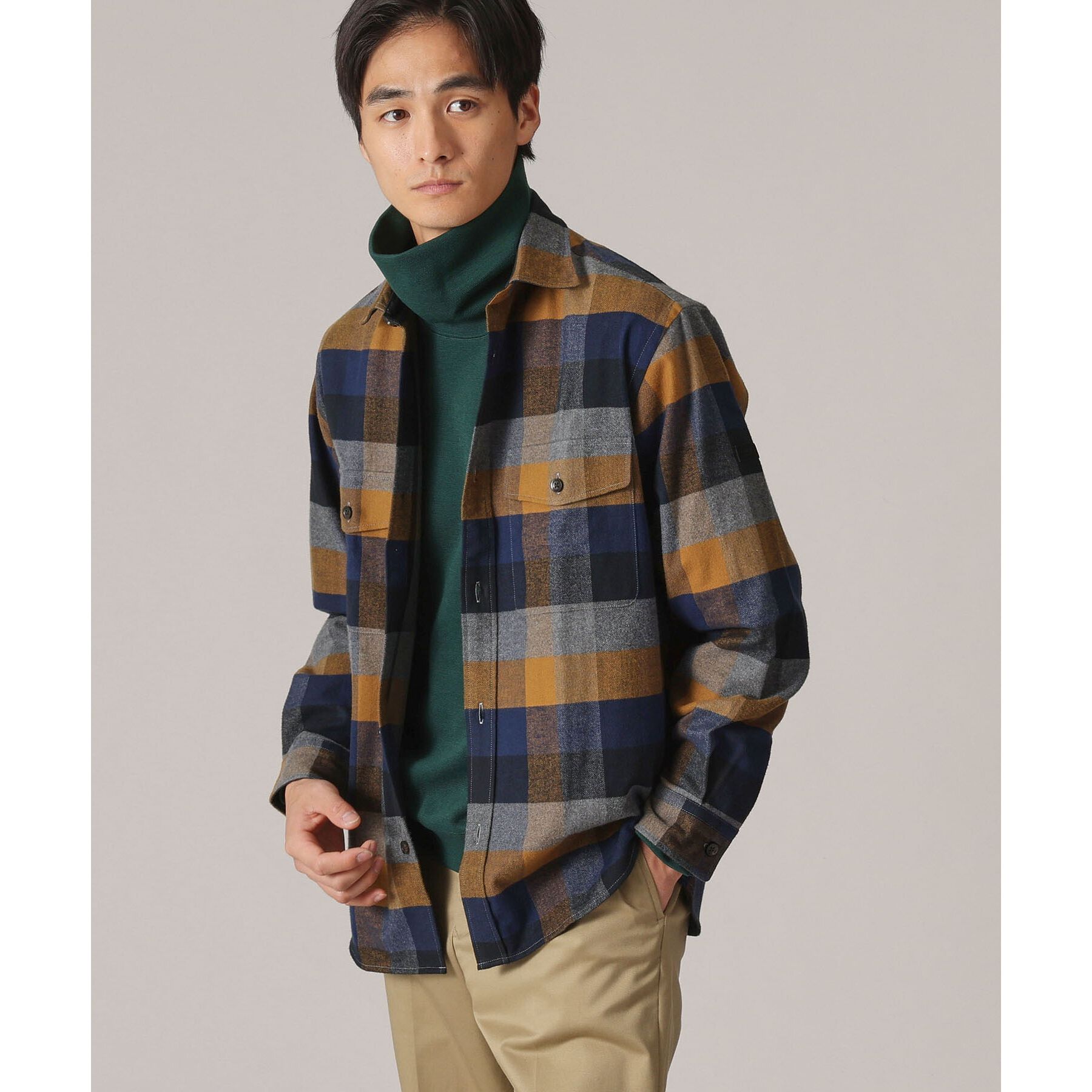 TAKEO KIKUCHI「ウールブレンド オフタートルネック カットソー」|Tシャツ・カットソー|