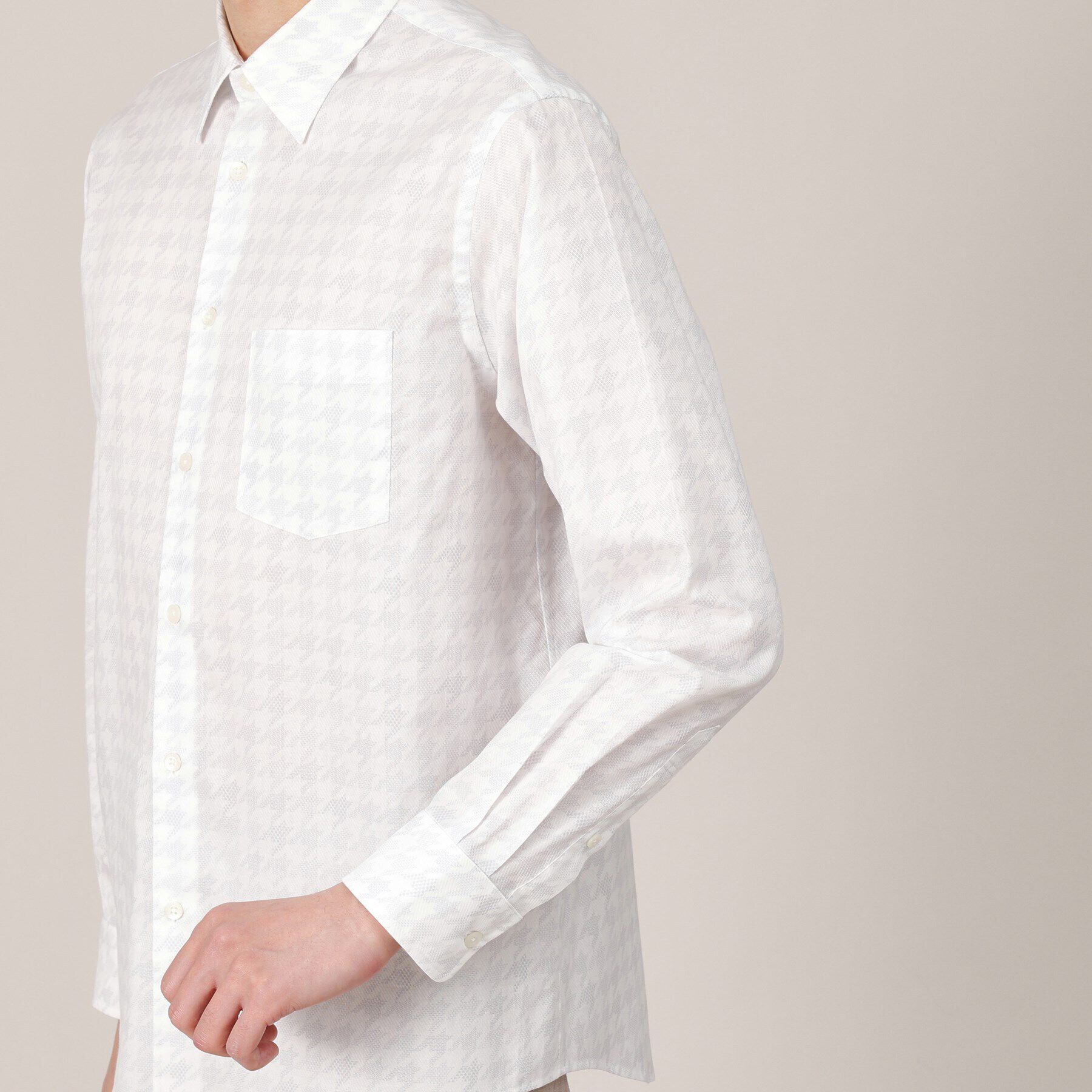 TAKEO KIKUCHI「【Made in JAPAN】千鳥プリント シャツ」|シャツ・ブラウス|