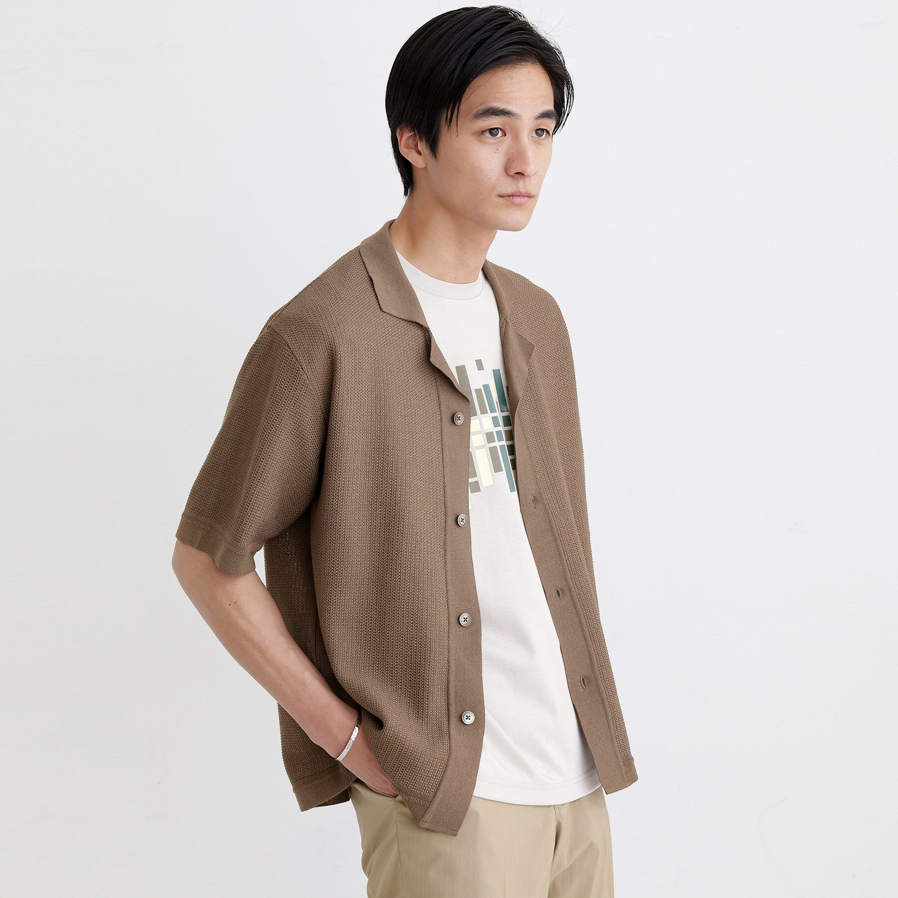 TAKEO KIKUCHI「ニットシャツ カーディガン」|カーディガン|