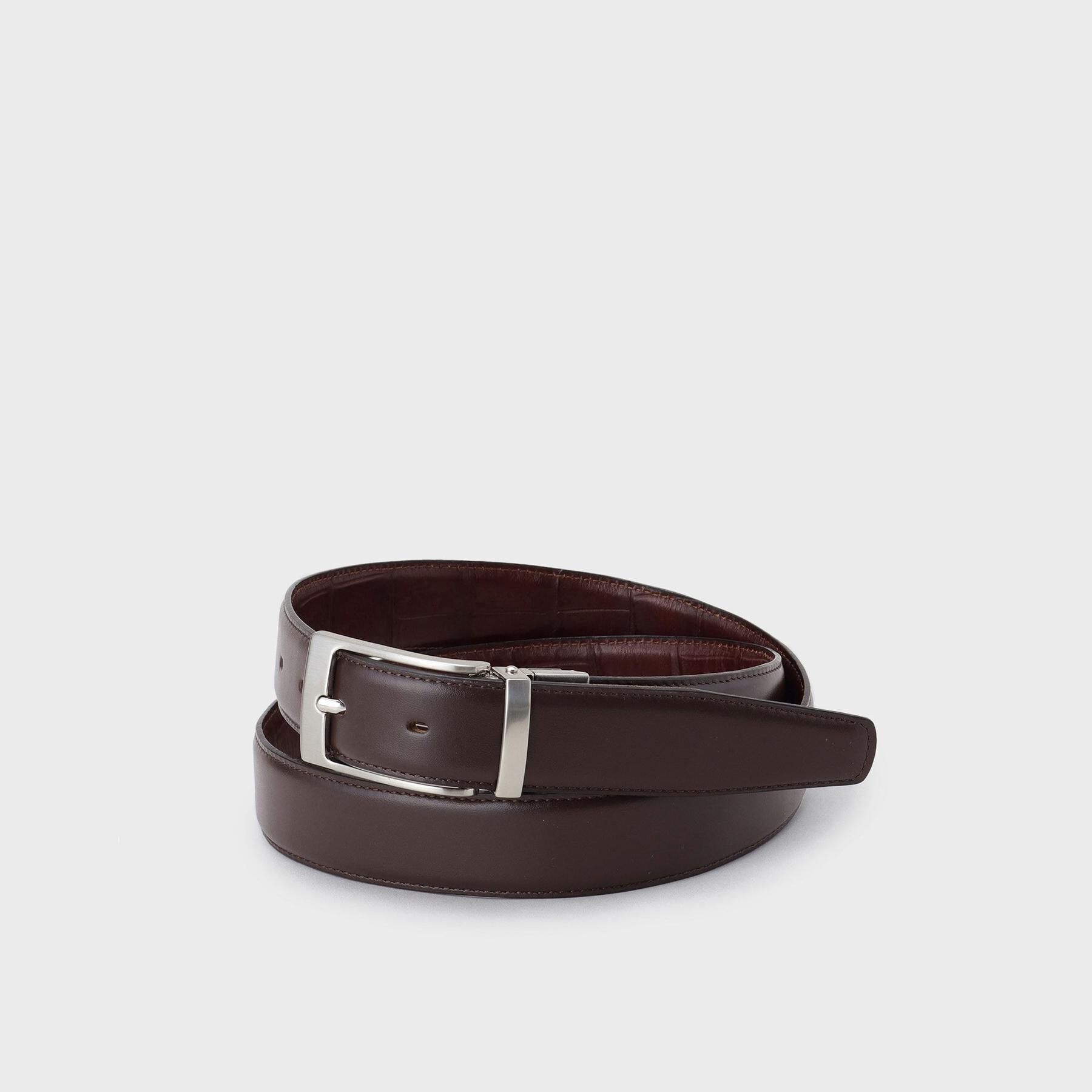 TAKEO KIKUCHI「クロコ型押しリバーシブルドレスベルト」|ベルト|ブラウン(543)