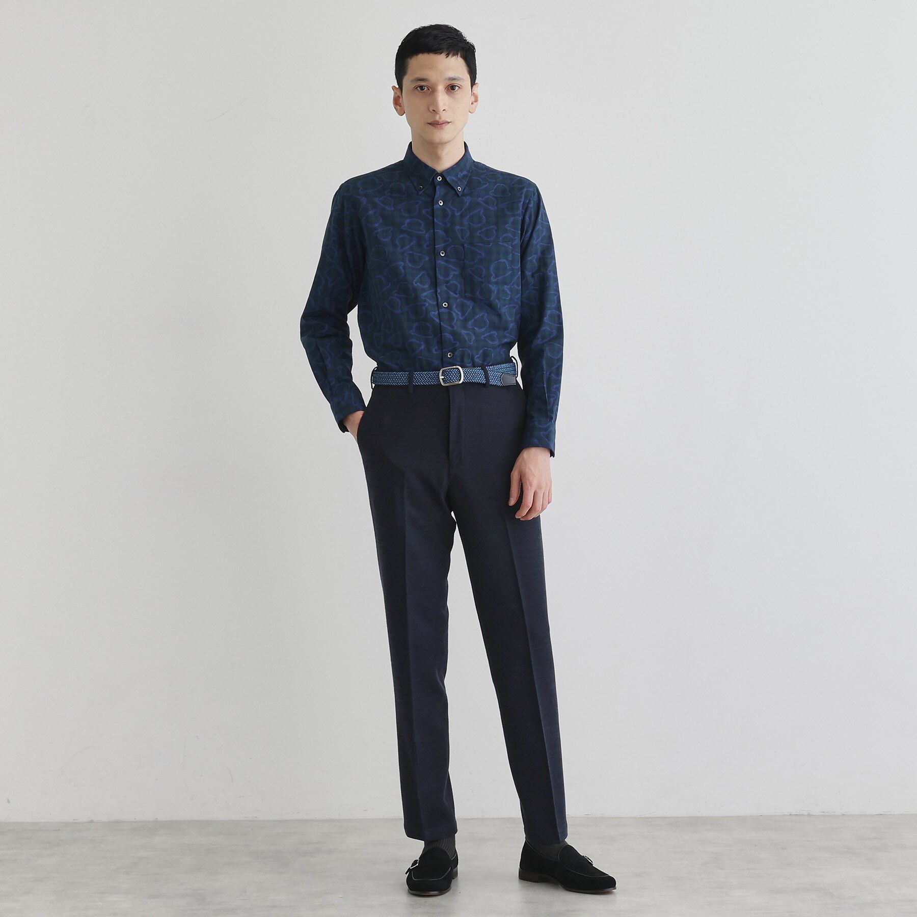 TAKEO KIKUCHI「メランジリバーシブルゴムメッシュベルト」|ベルト|