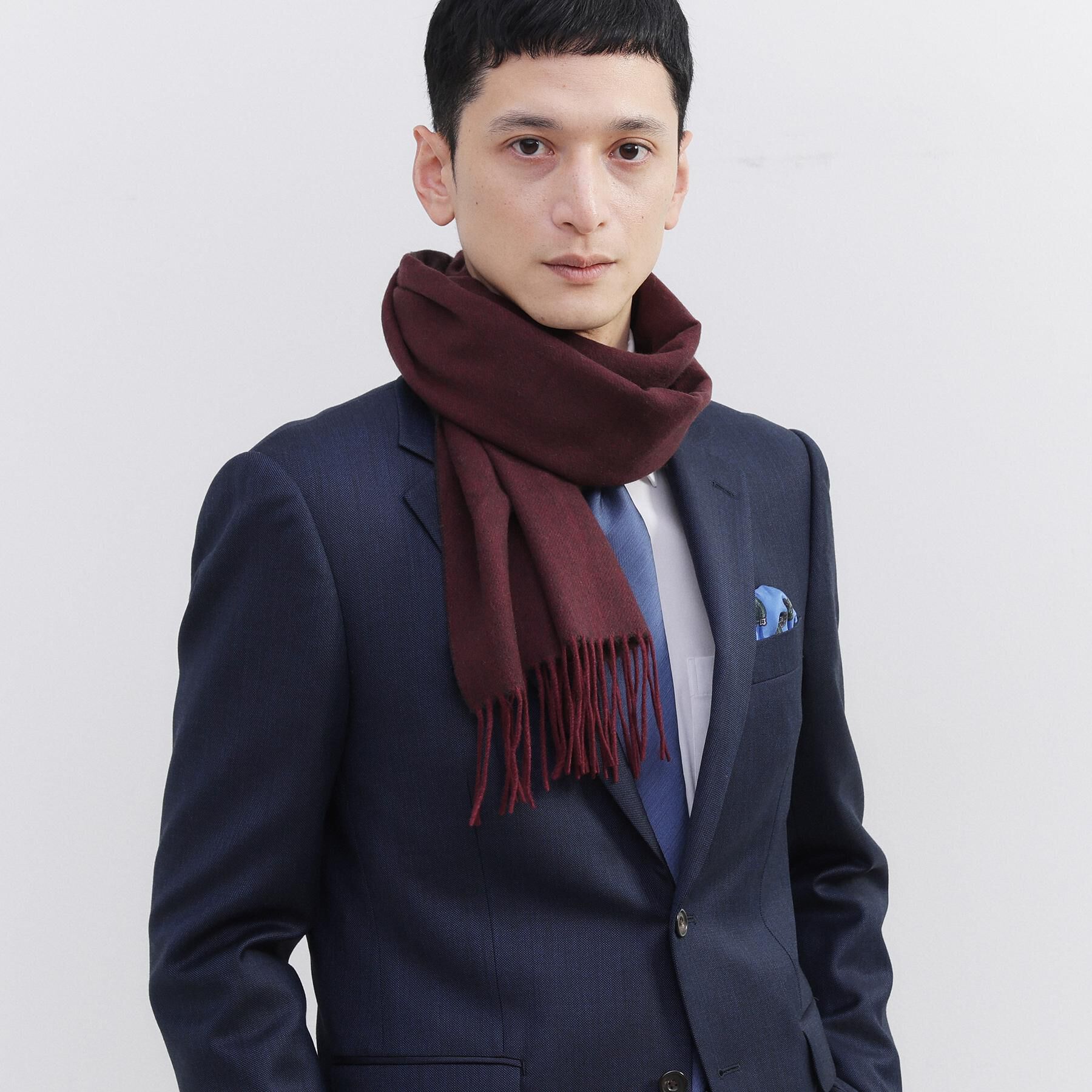 TAKEO KIKUCHI「【洗えるベビーカシミヤ】 ベビーカシミヤ無地マフラー」|ストール|