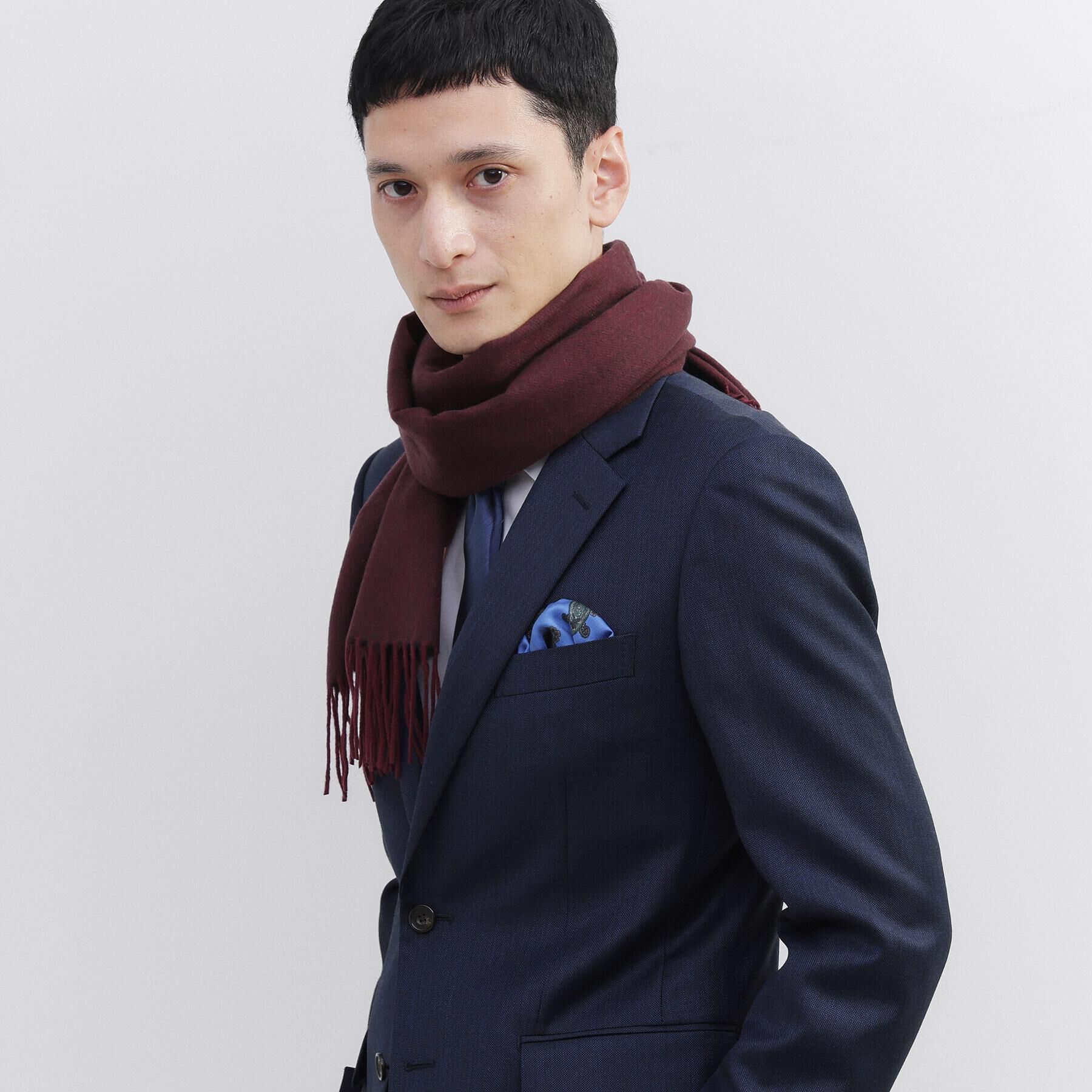 TAKEO KIKUCHI「【洗えるベビーカシミヤ】 ベビーカシミヤ無地マフラー」|ストール|