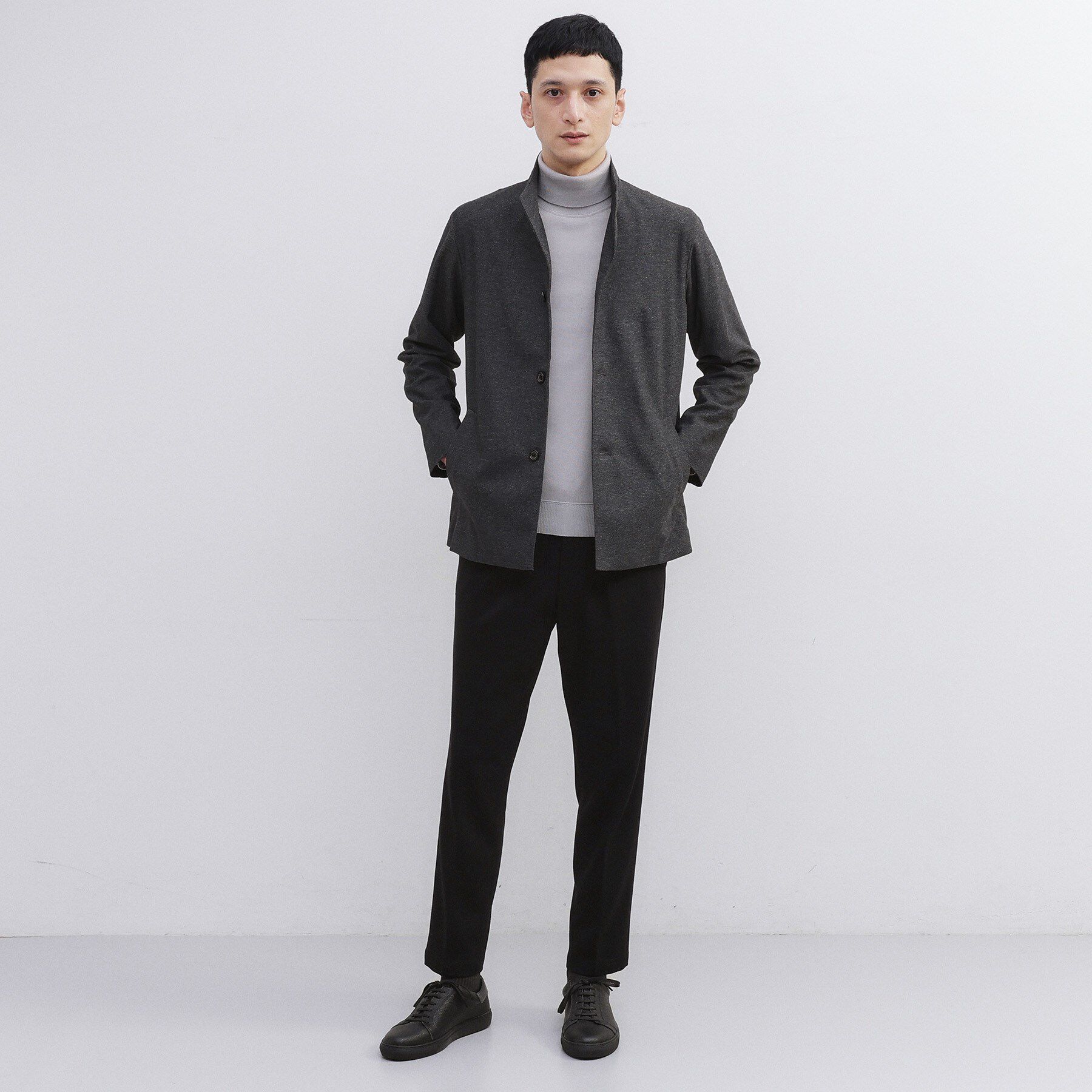 TAKEO KIKUCHI「ツイルジャージー イタリアンカラージャケット」|ブルゾン・スタジャン|