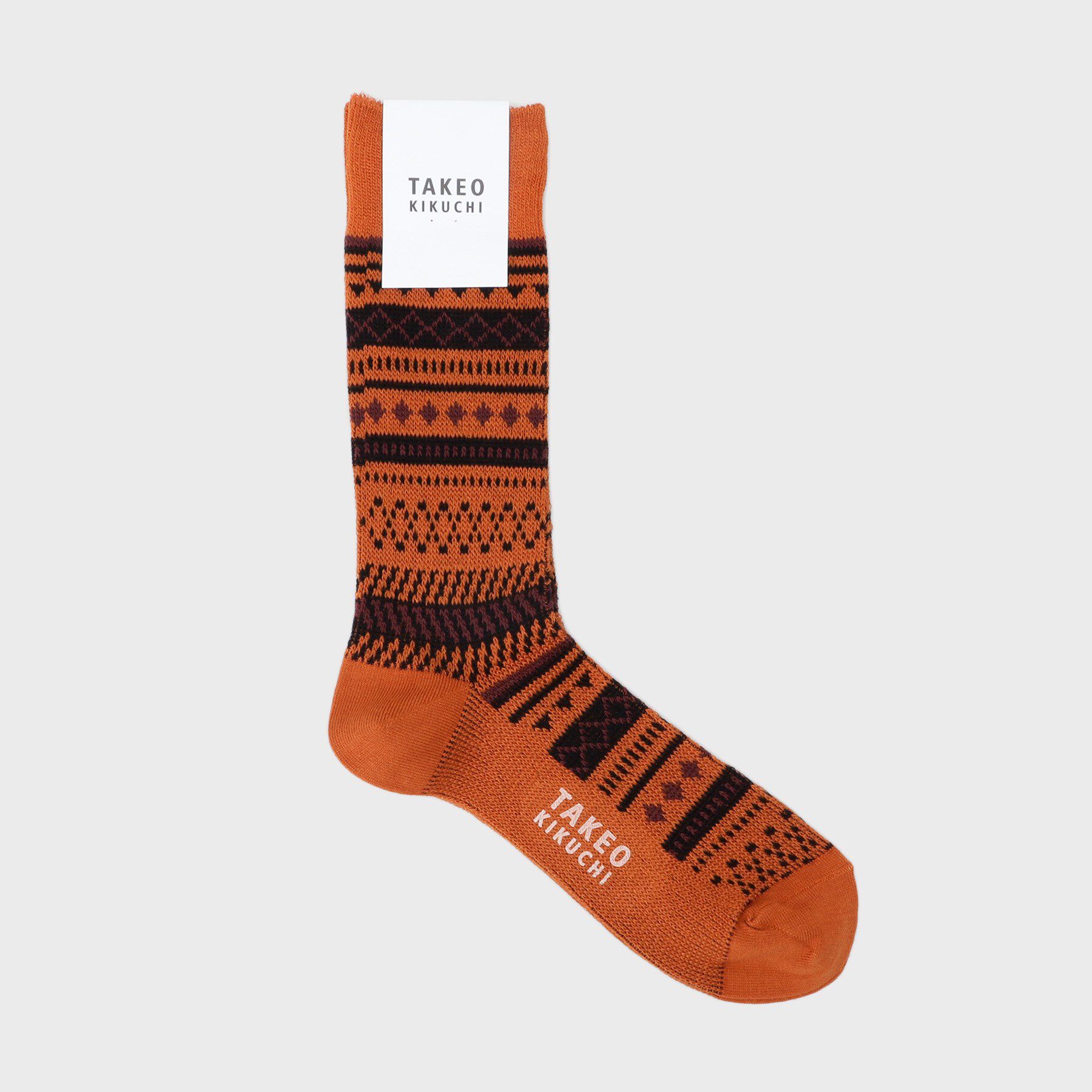 TAKEO KIKUCHI「フェアアイル柄ソックス」|ソックス|オレンジ(568)