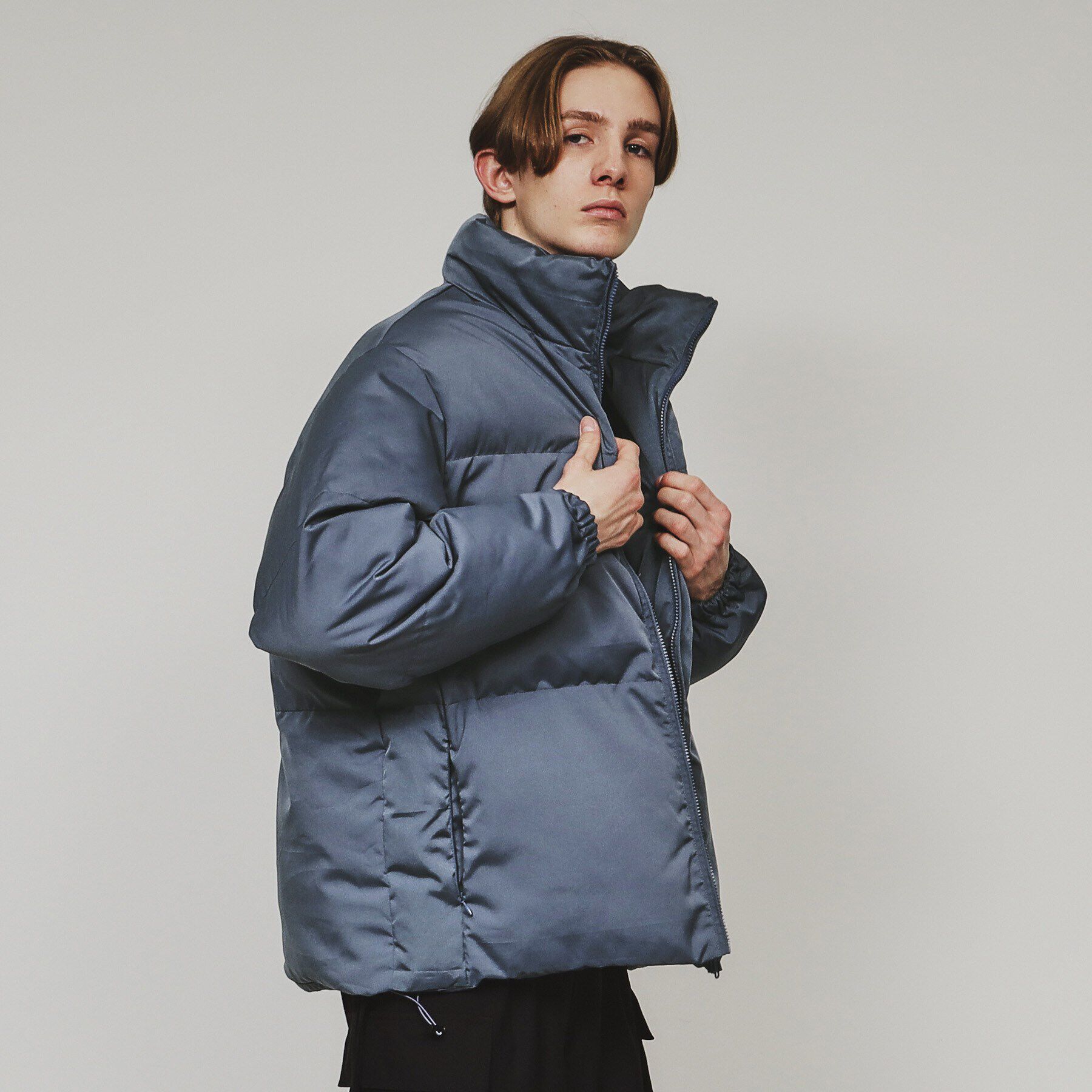 tk.TAKEO KIKUCHI「【2WAY】パテッドリバーシブルジャケット」|ダウン|ブルー(091)