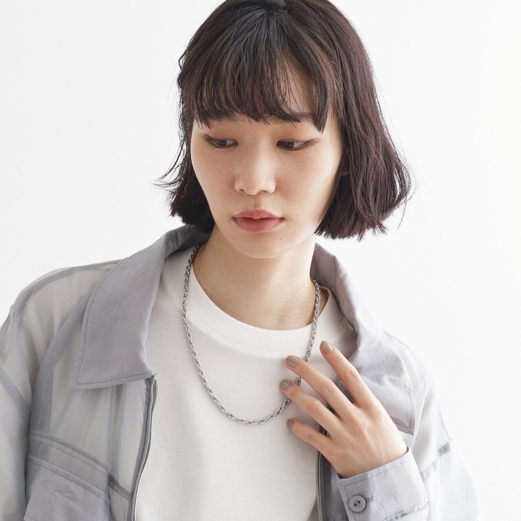 tk.TAKEO KIKUCHI「アソートステンレスワイドネックレス」|ネックレス|