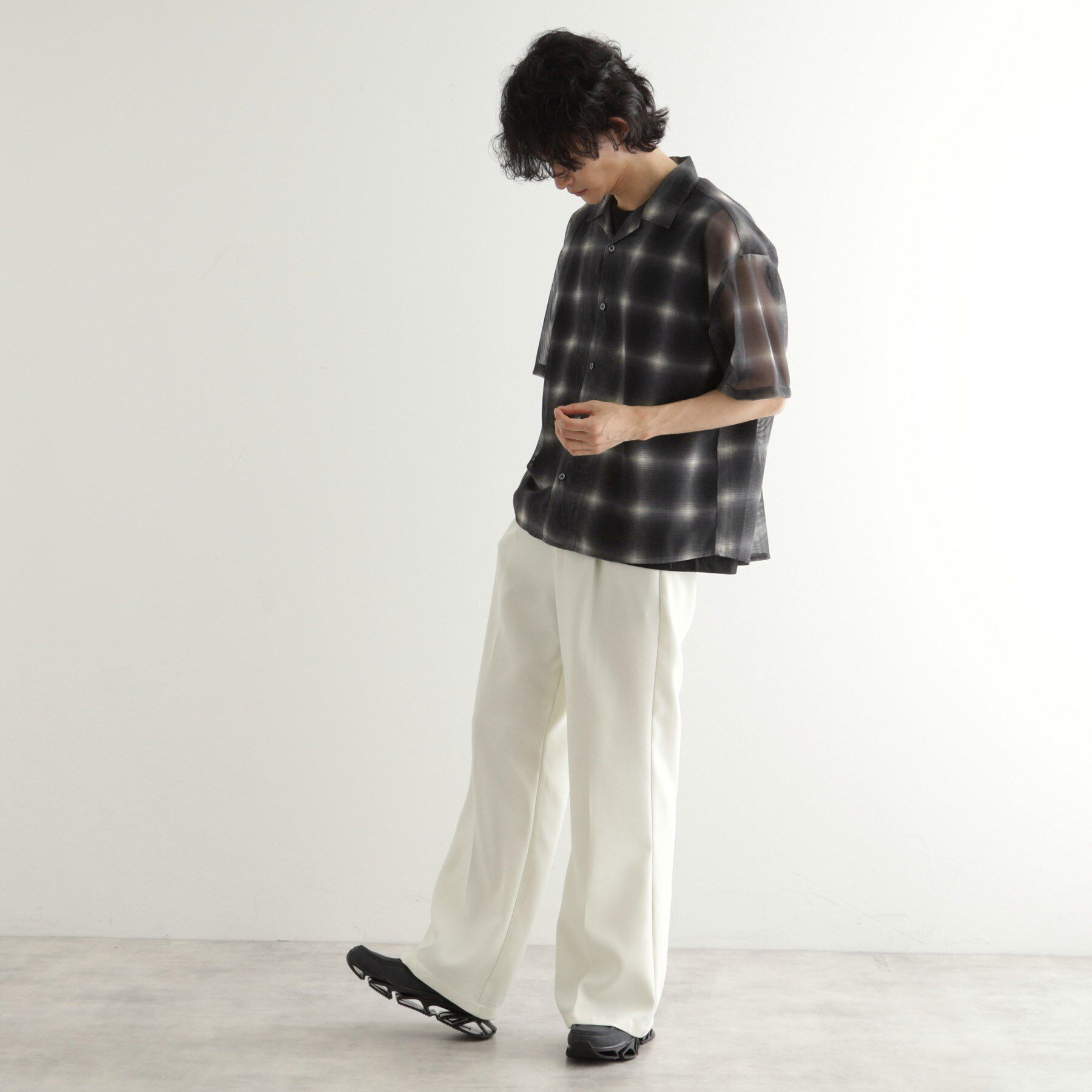 tk.TAKEO KIKUCHI「メッシュオンブレーチェックシャツ」|シャツ・ブラウス|