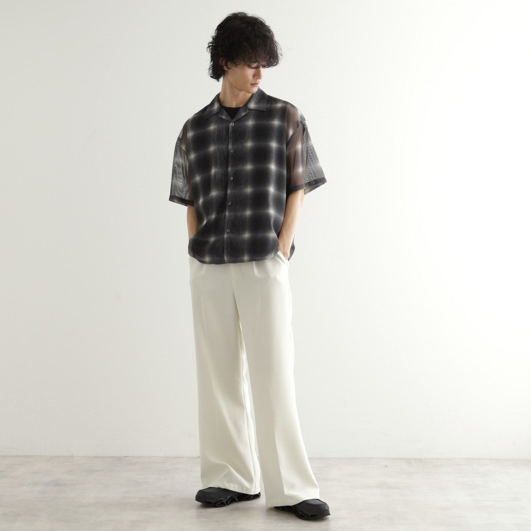 tk.TAKEO KIKUCHI「メッシュオンブレーチェックシャツ」|シャツ・ブラウス|