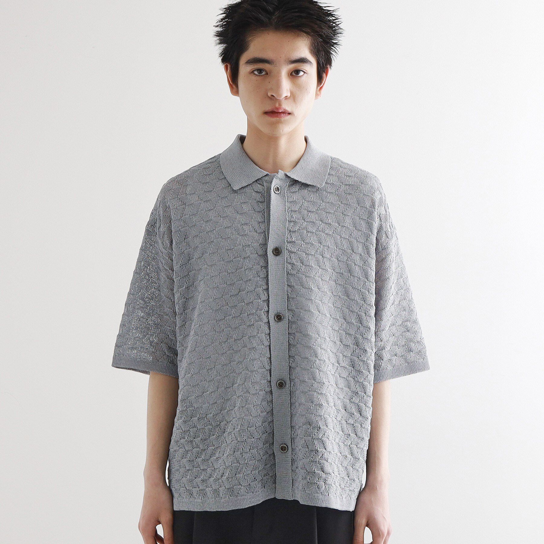 tk.TAKEO KIKUCHI「ニットポロカーディガン」|カーディガン|