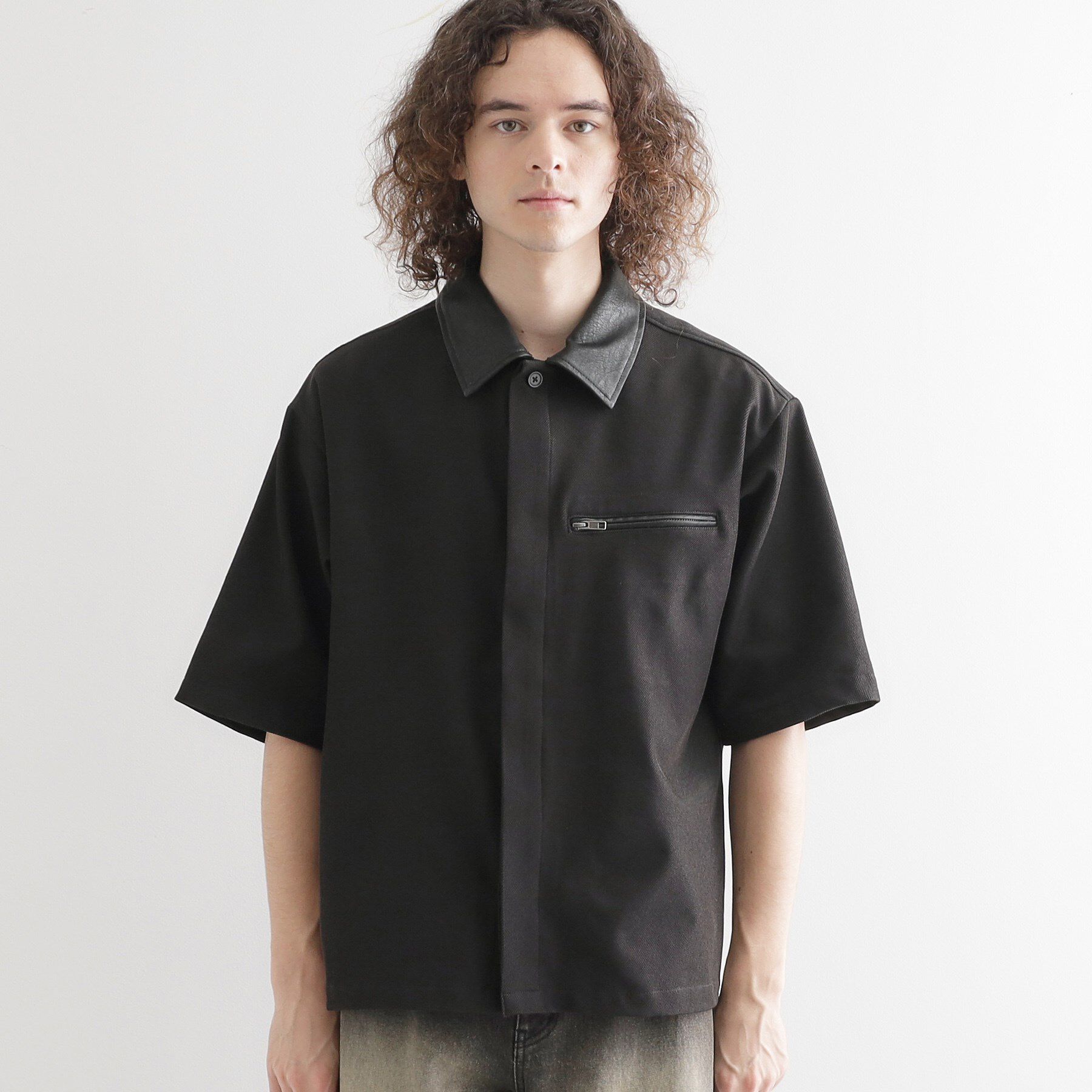 tk.TAKEO KIKUCHI「衿配色ワーカーシャツアウター」|シャツ・ブラウス|