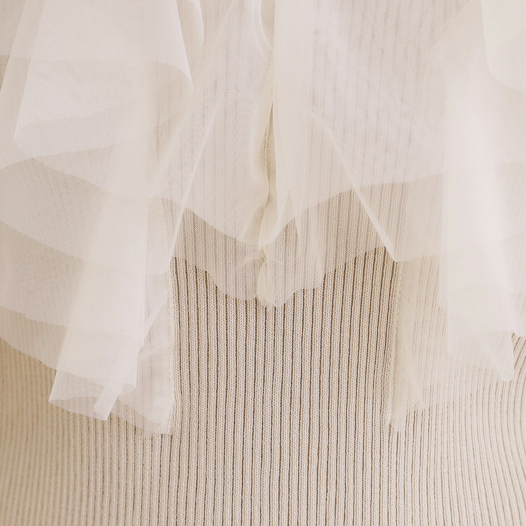 index「チュールフリルリブニット【洗濯機洗い可】」|ニット・セーター|