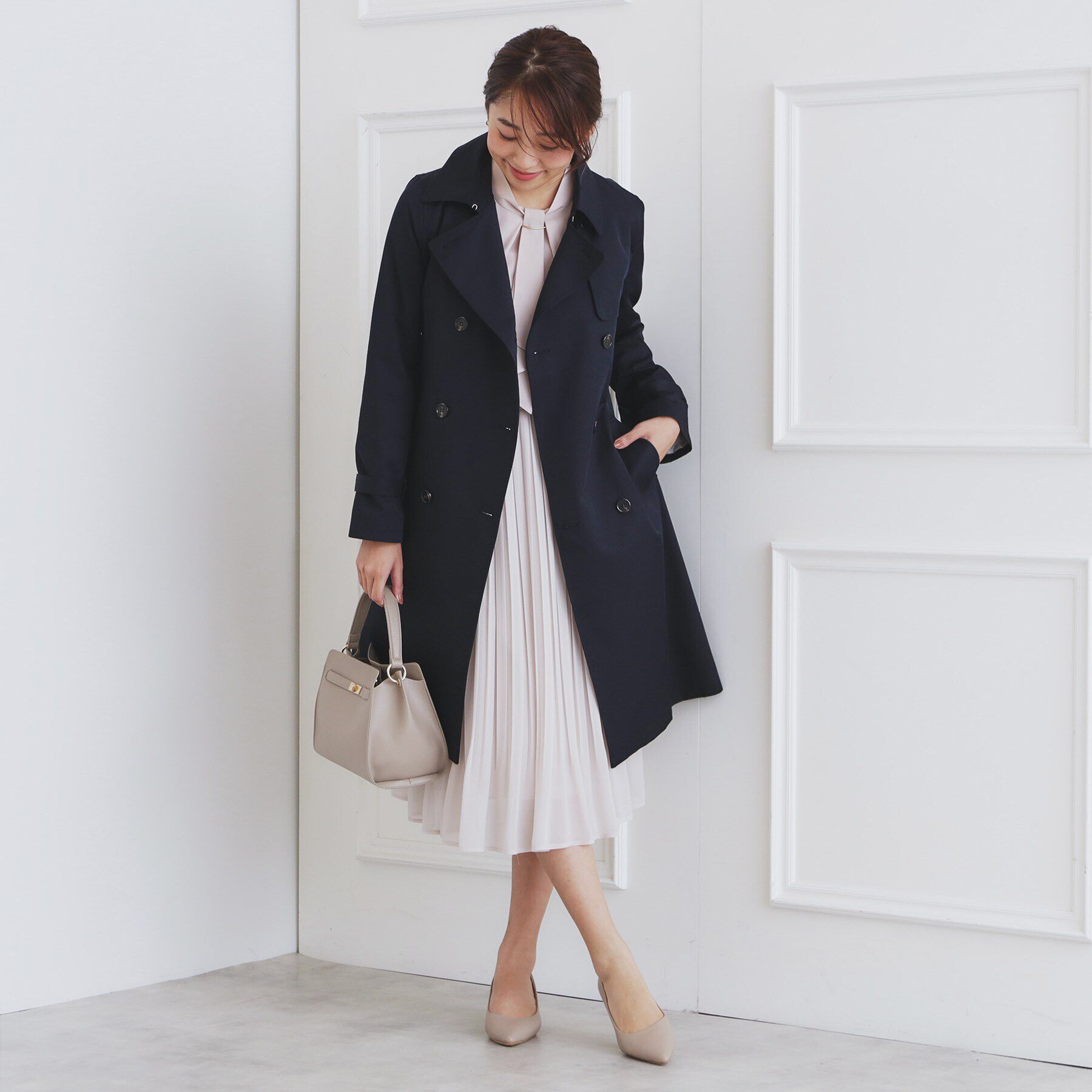 index「《XS-3Lsize》通勤・セレモニー対応/トレンチコート【洗濯機洗い可/撥水/親水性防汚】」|トレンチコート|