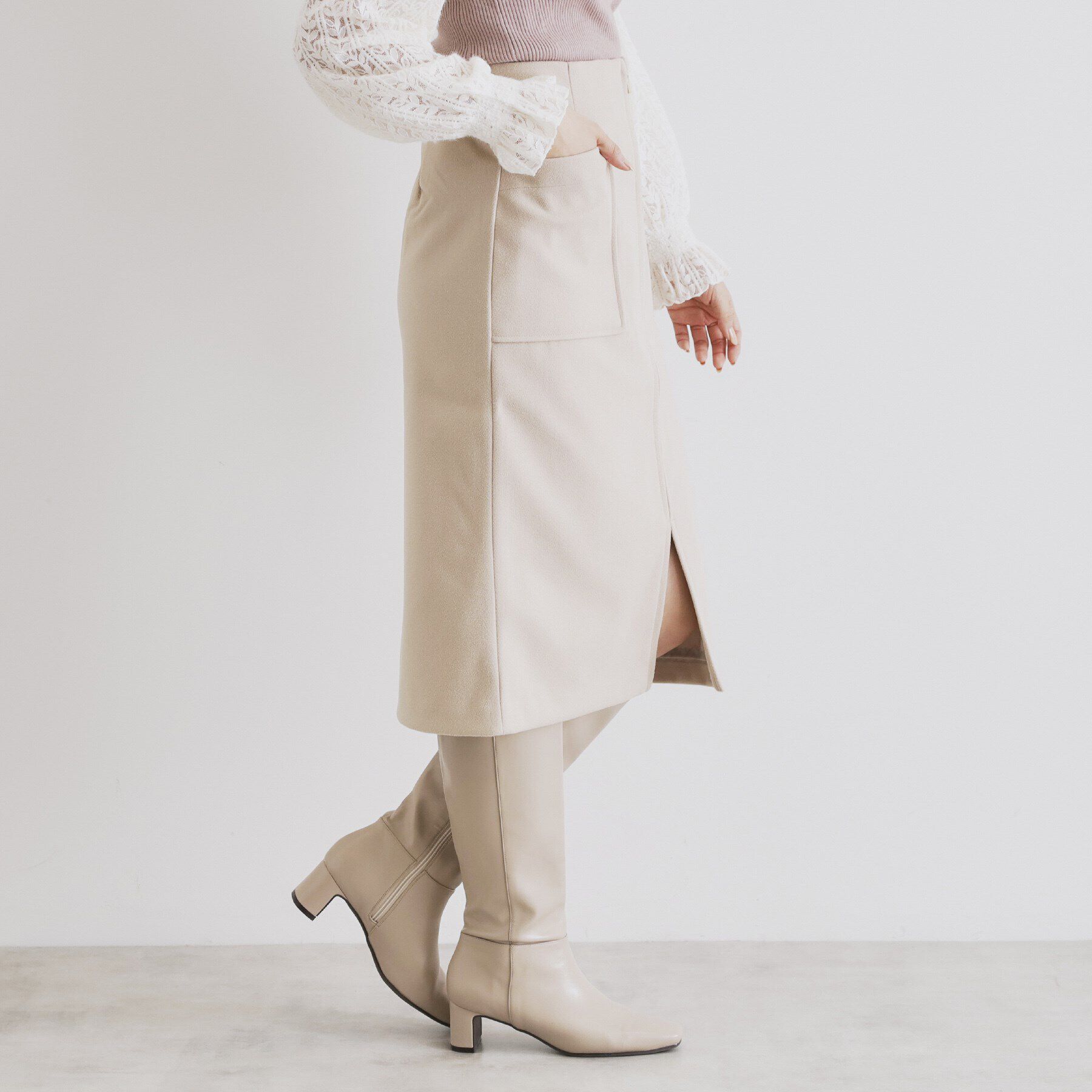 index「ジップタイトスカート【洗濯機洗い可/イージーアイロン】」|スカート|