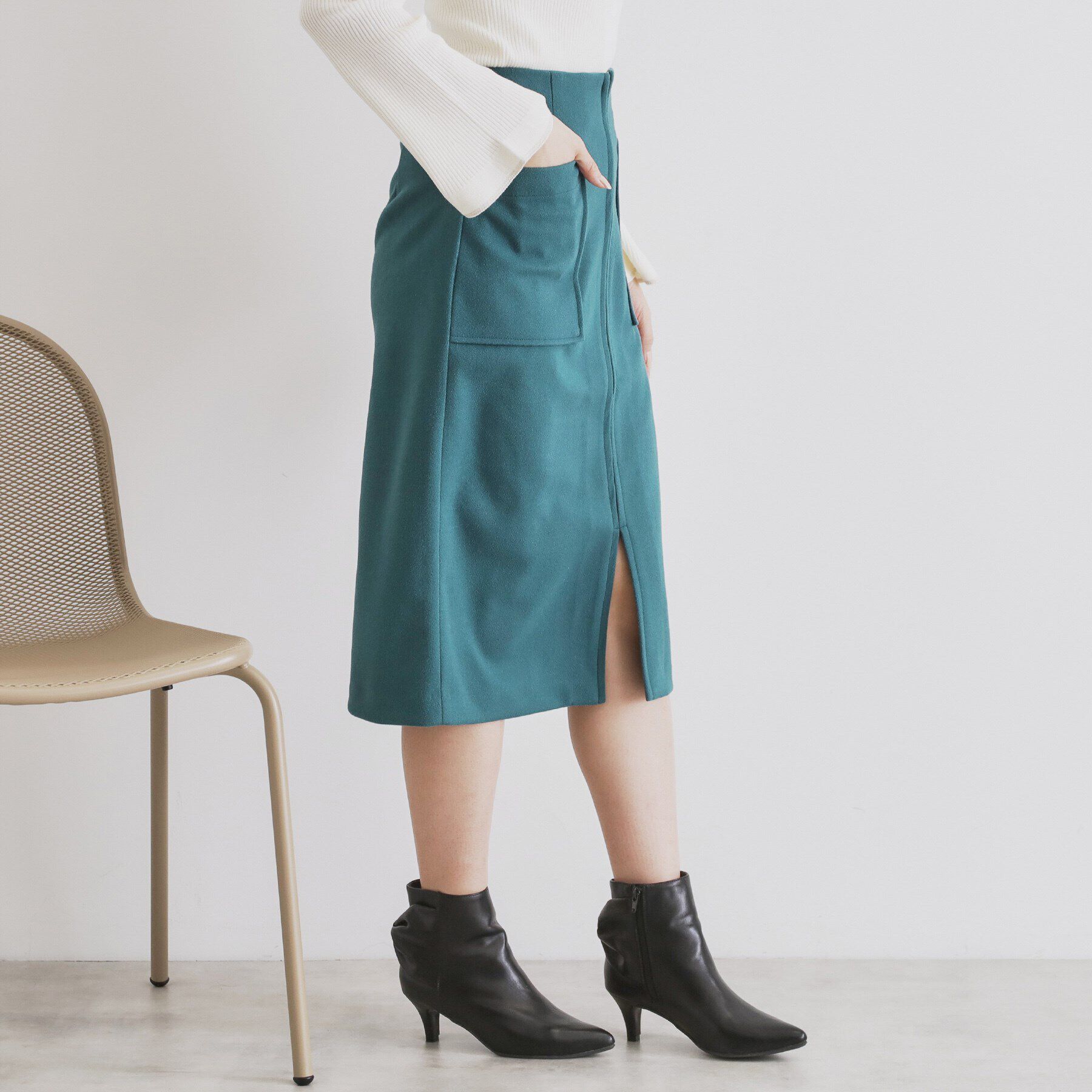 index「ジップタイトスカート【洗濯機洗い可/イージーアイロン】」|スカート|