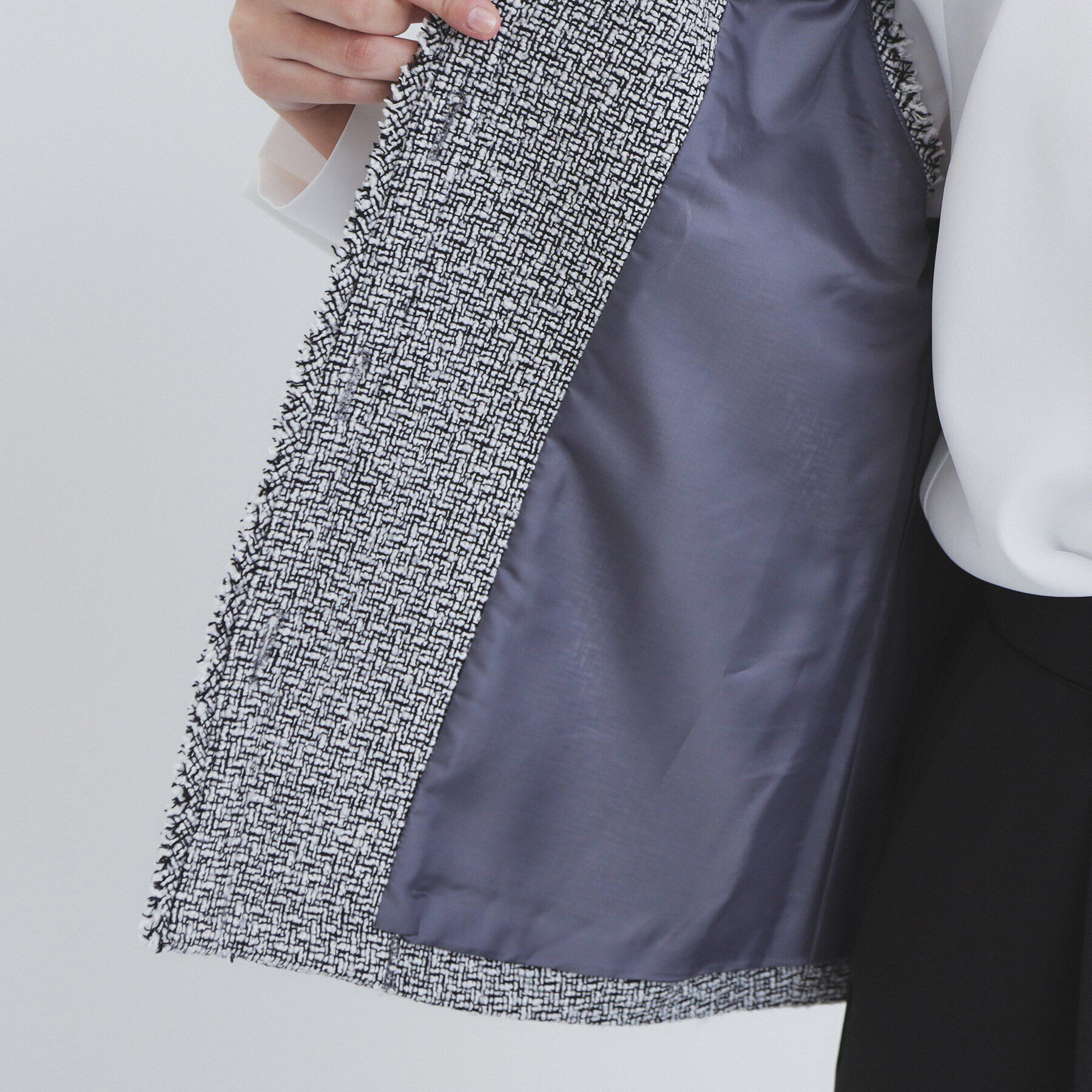index「《美人百花掲載》ポケット付きツイードジレ/通勤・セレモニー対応【洗える】」|ベスト・ジレ|