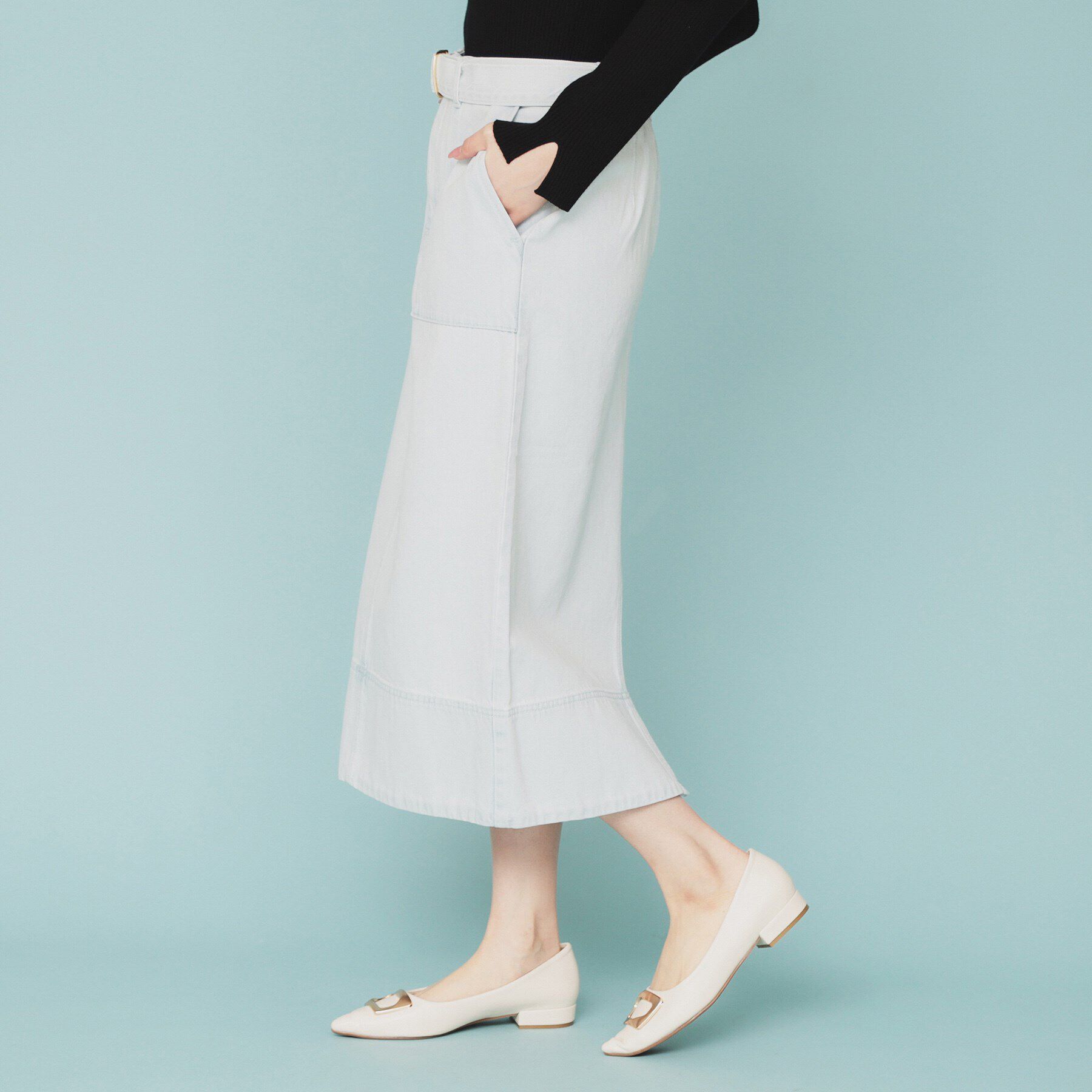 index「デニムタイトスカート【洗濯機洗い可】」|スカート|