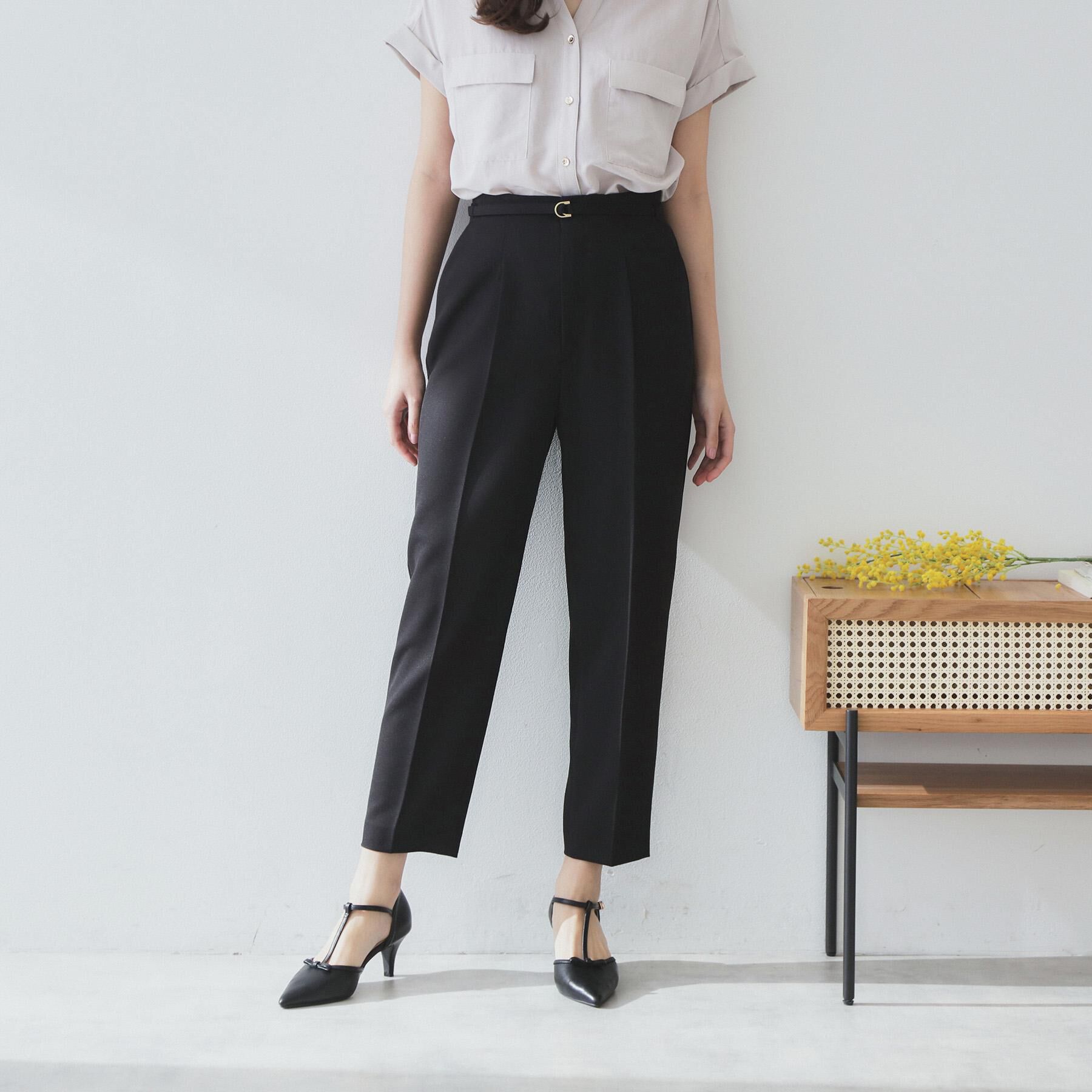 index「ストレッチテーパードパンツ【洗濯機洗い可/吸水速乾/防シワ】」|その他|